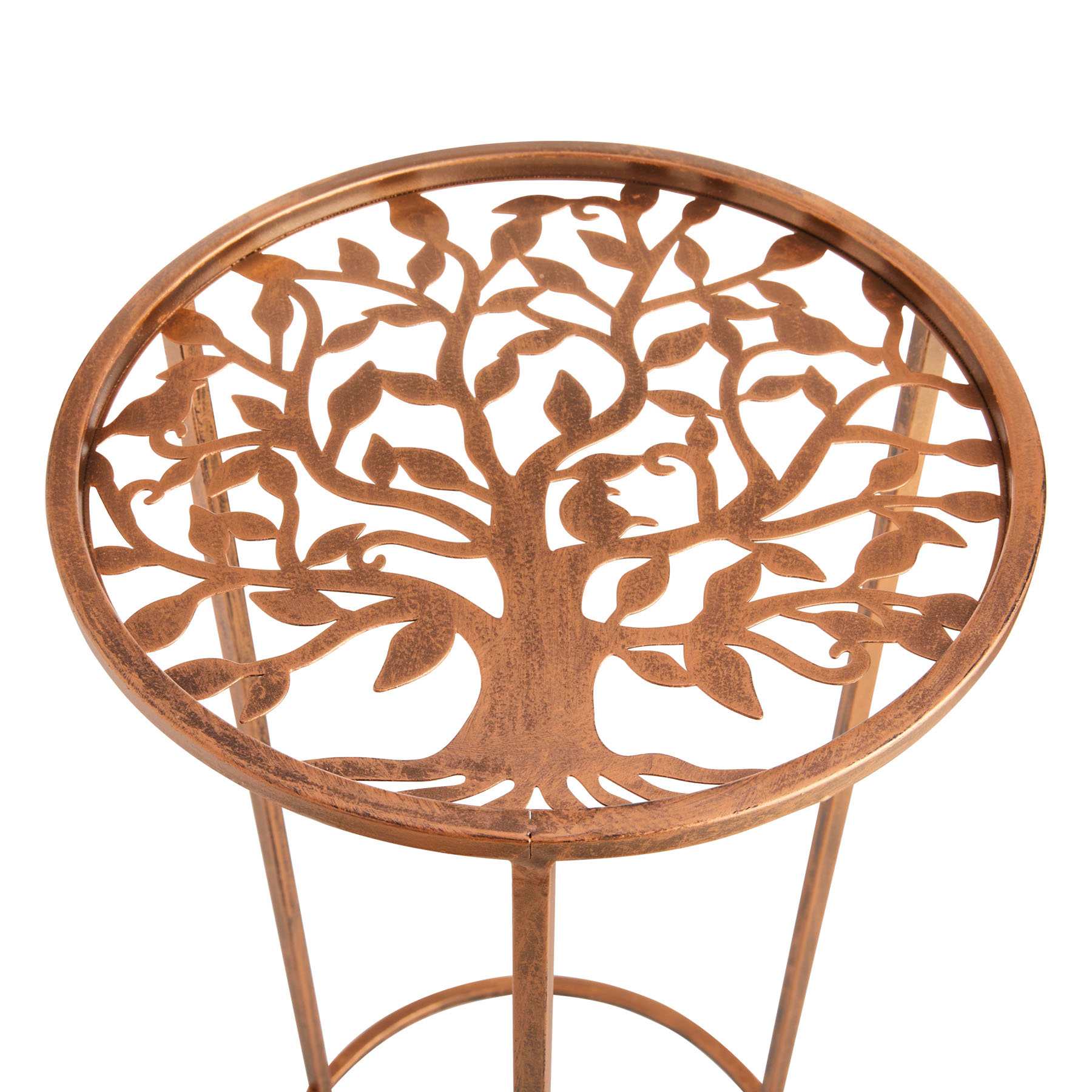Bronze Metal Plant Stand, Large