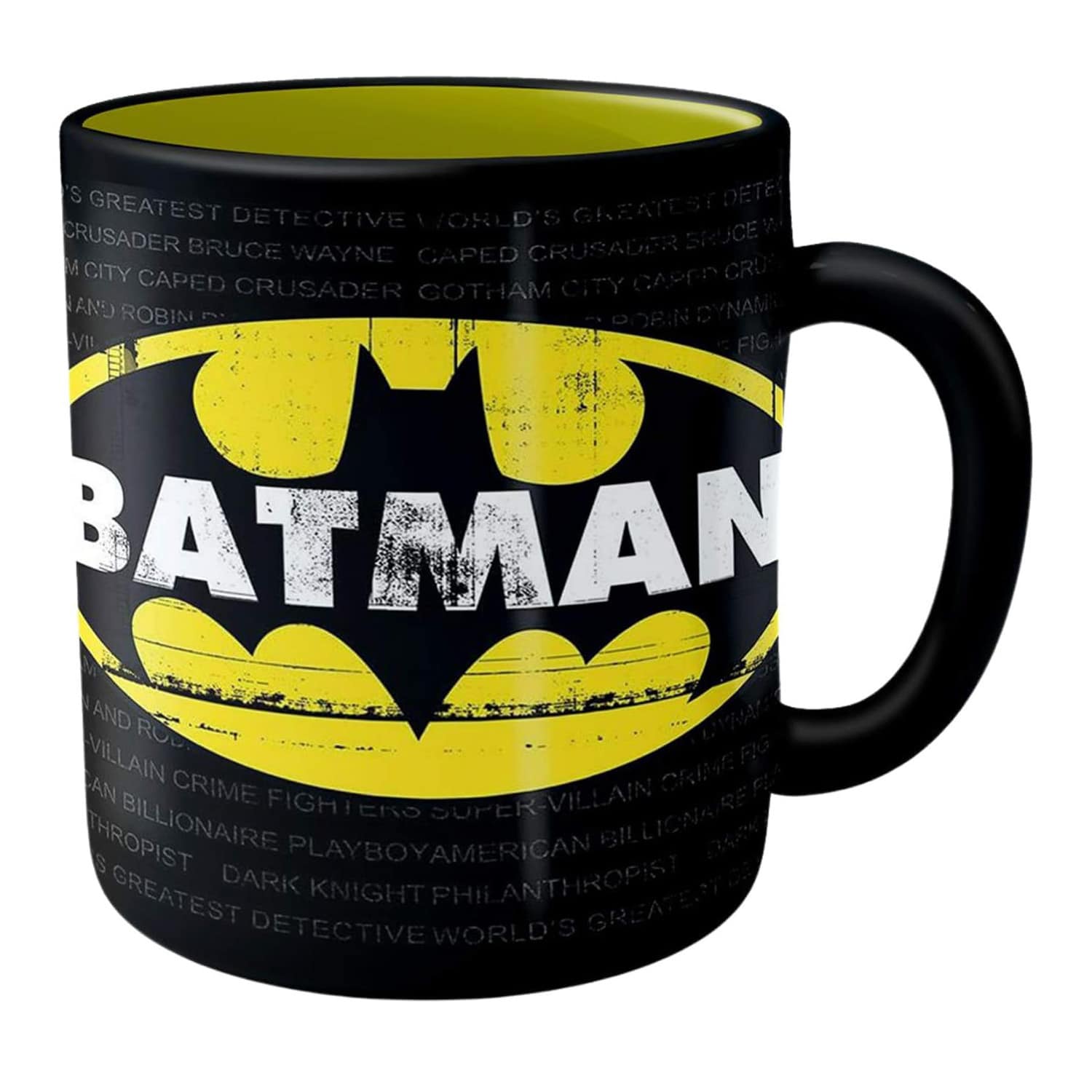 Batman Grimey Logo Ceramic Mug, 20oz
