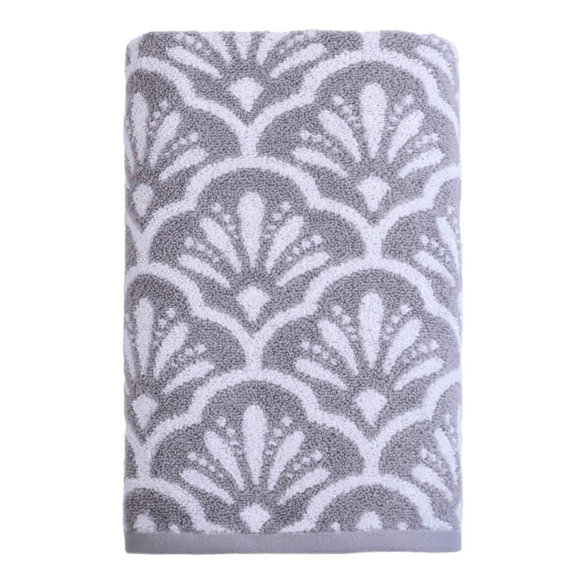 Providence Luxury Jacquard Grey Bath Towel, 30x56
