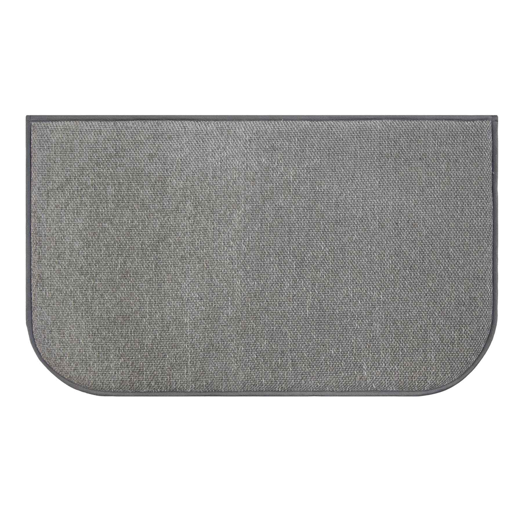 Grey Woven Chenille Washable Kitchen Mat, 20x34