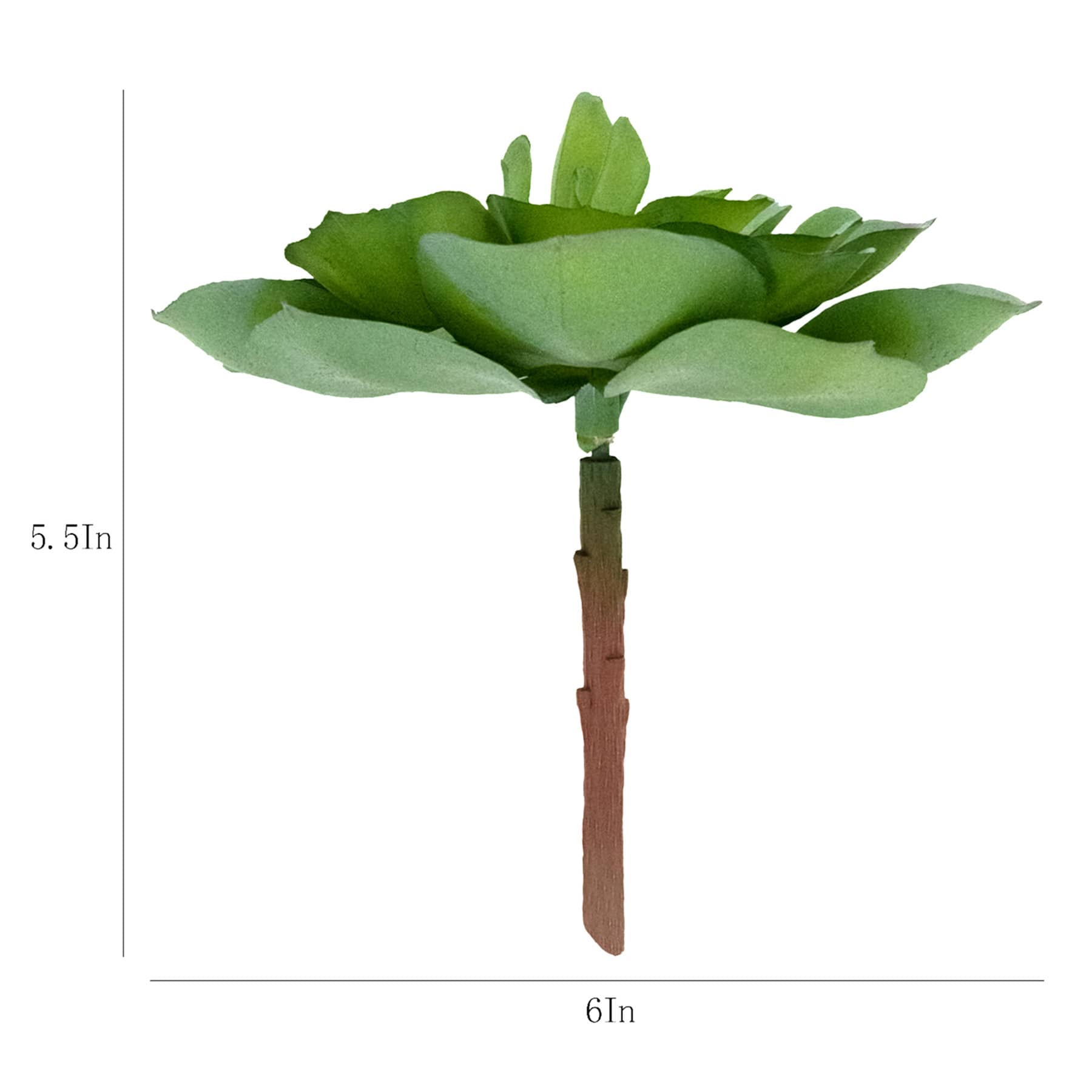 Green Succulent Pick, 5.5"