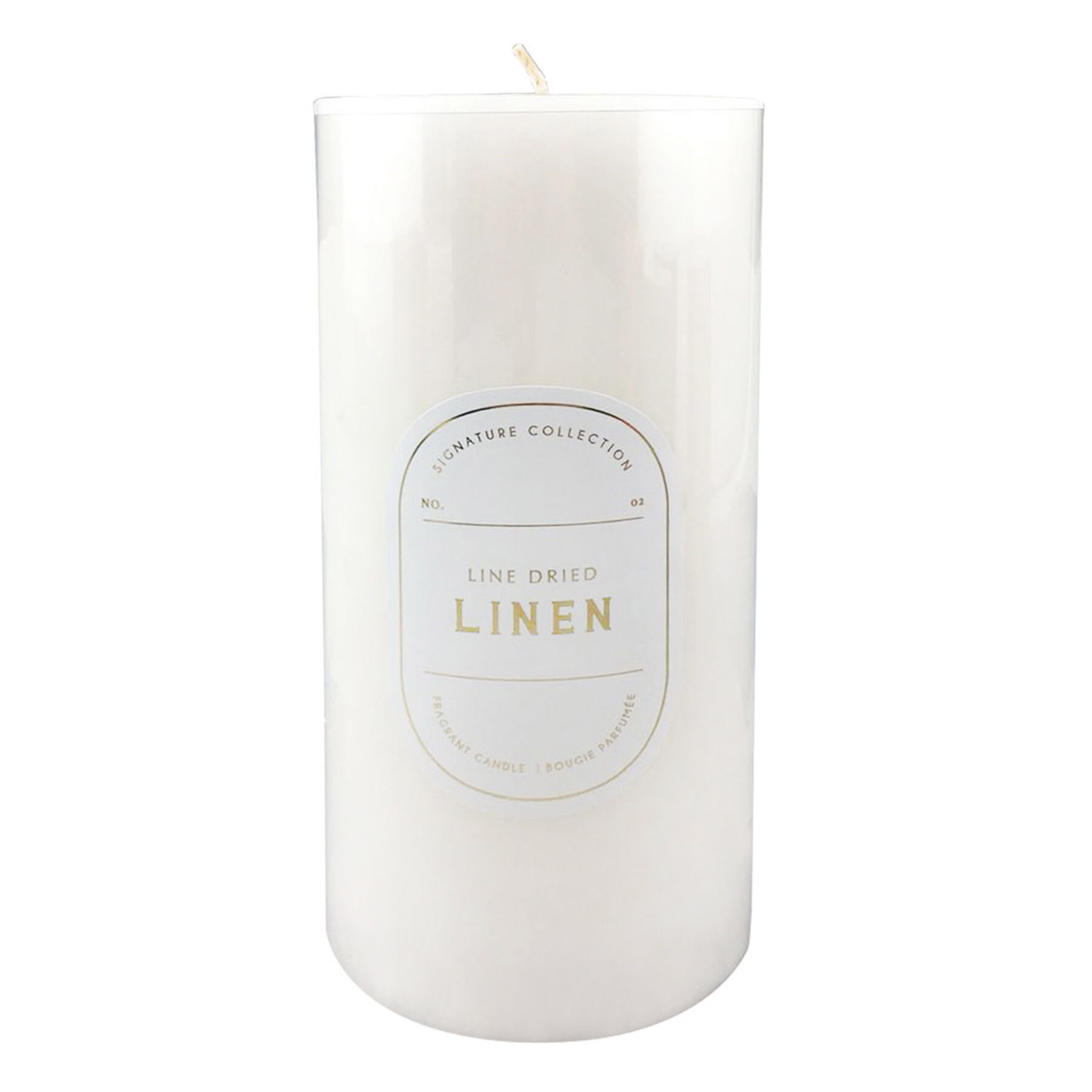 Line Dried Linen Scented Pillar Candle, 3x6