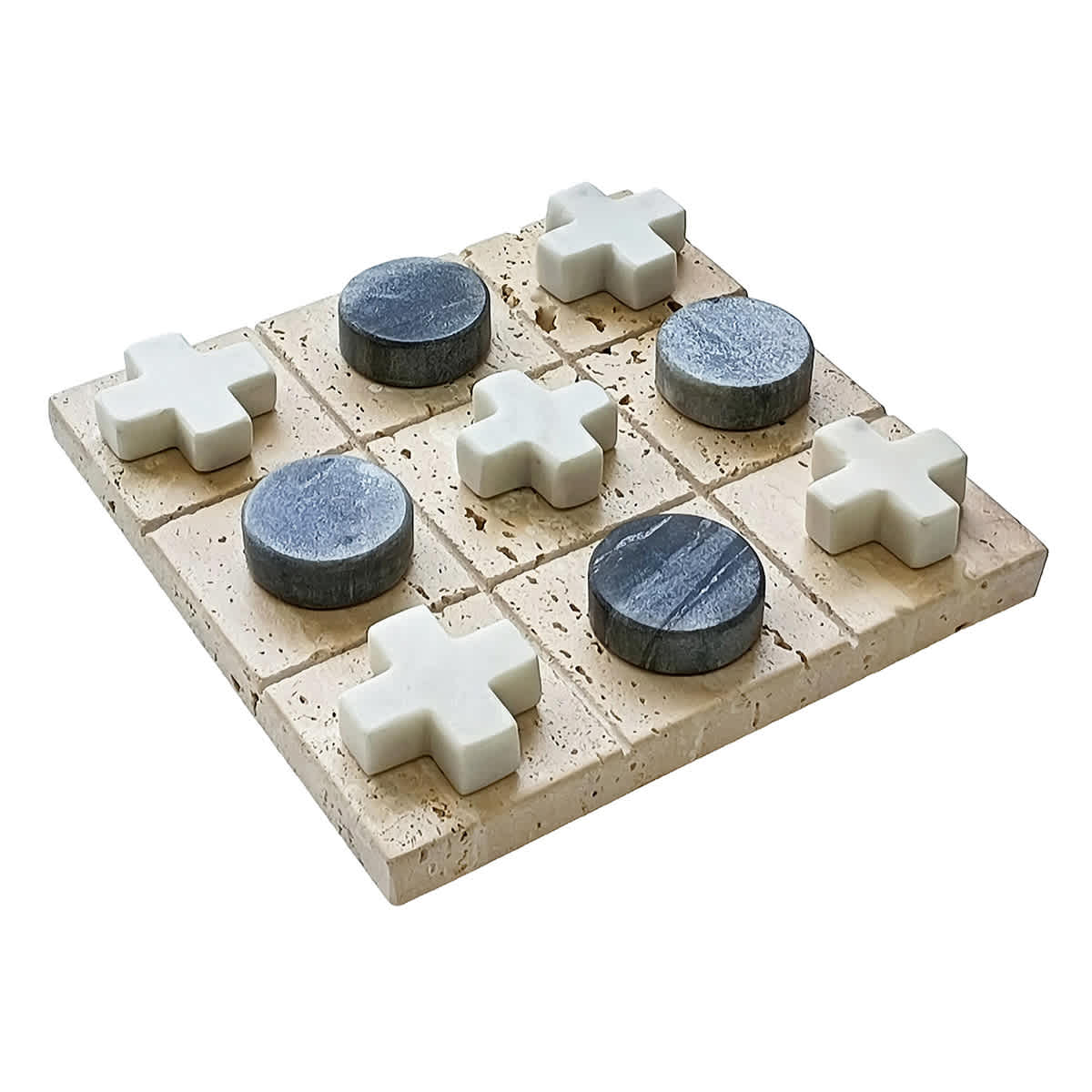 Decorative Marble Tic Tac Toe, 6.5"
