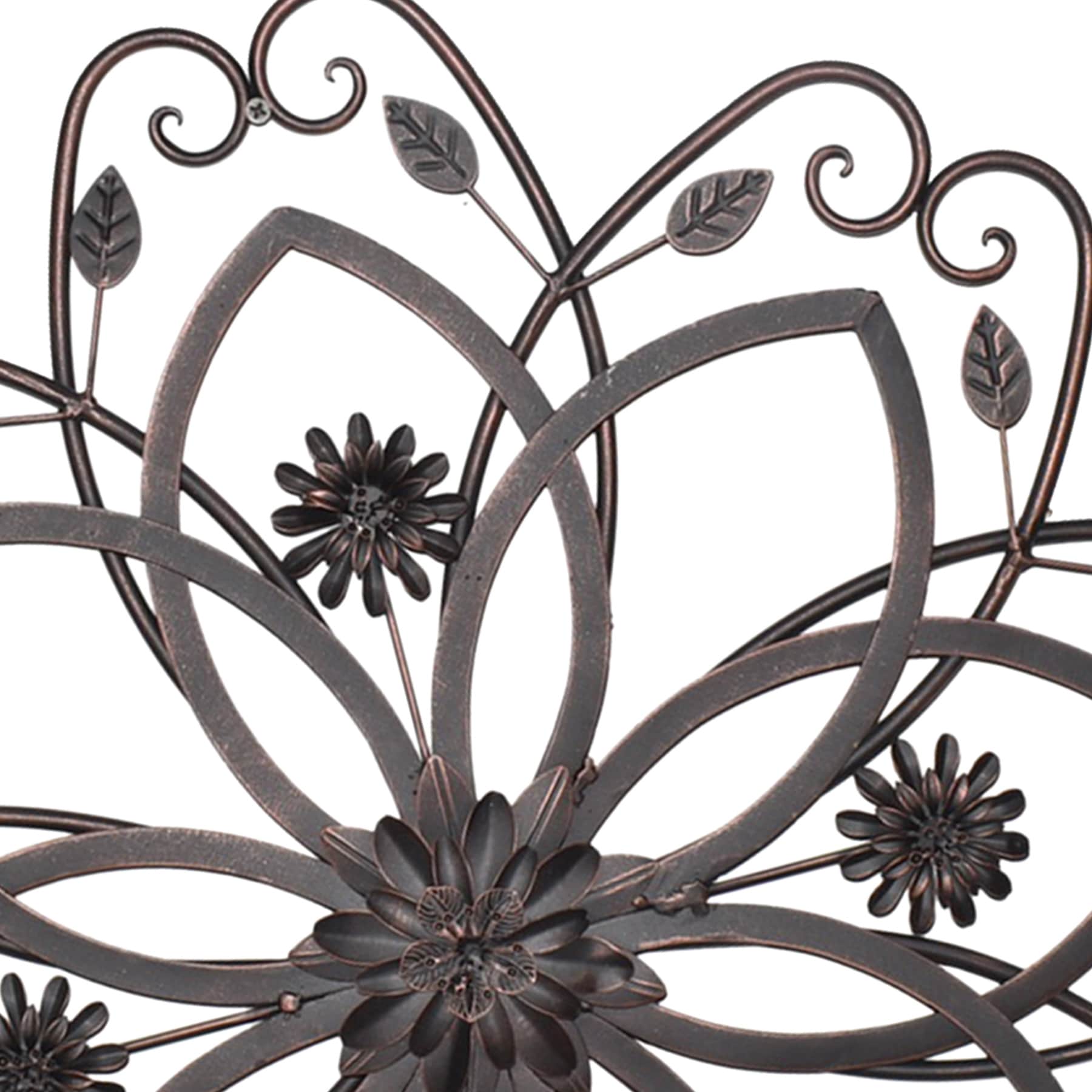 Flower Iron Outdoor Wall Decor, 23"
