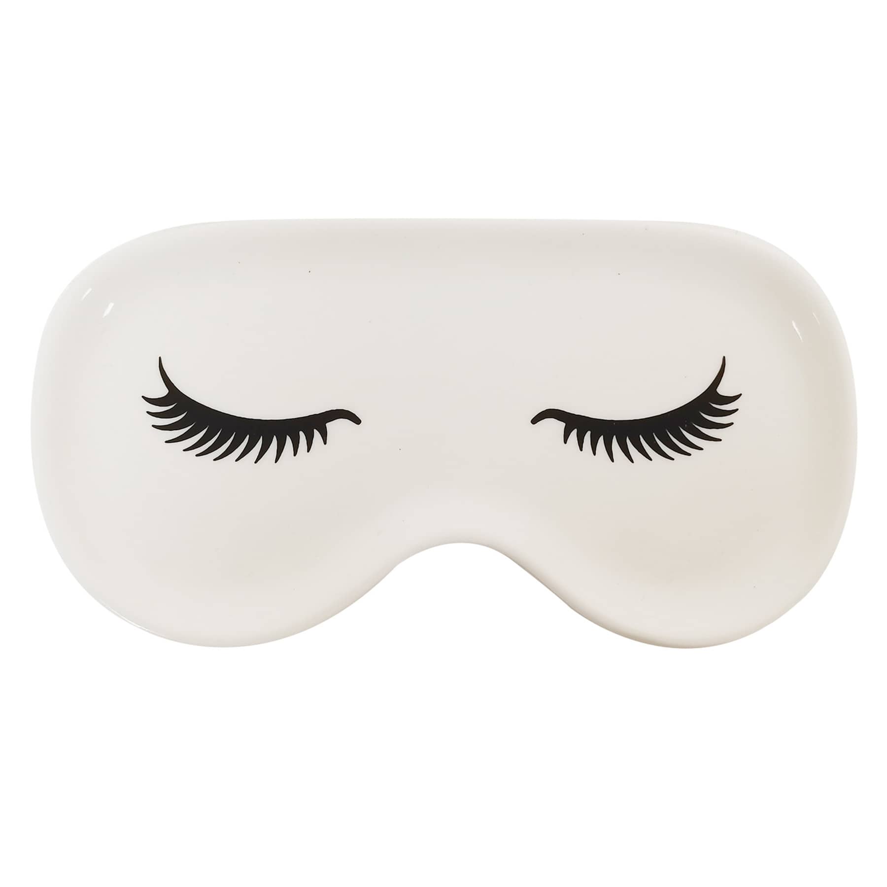 Closed Eyes Ceramic Trinket Tray, 6"