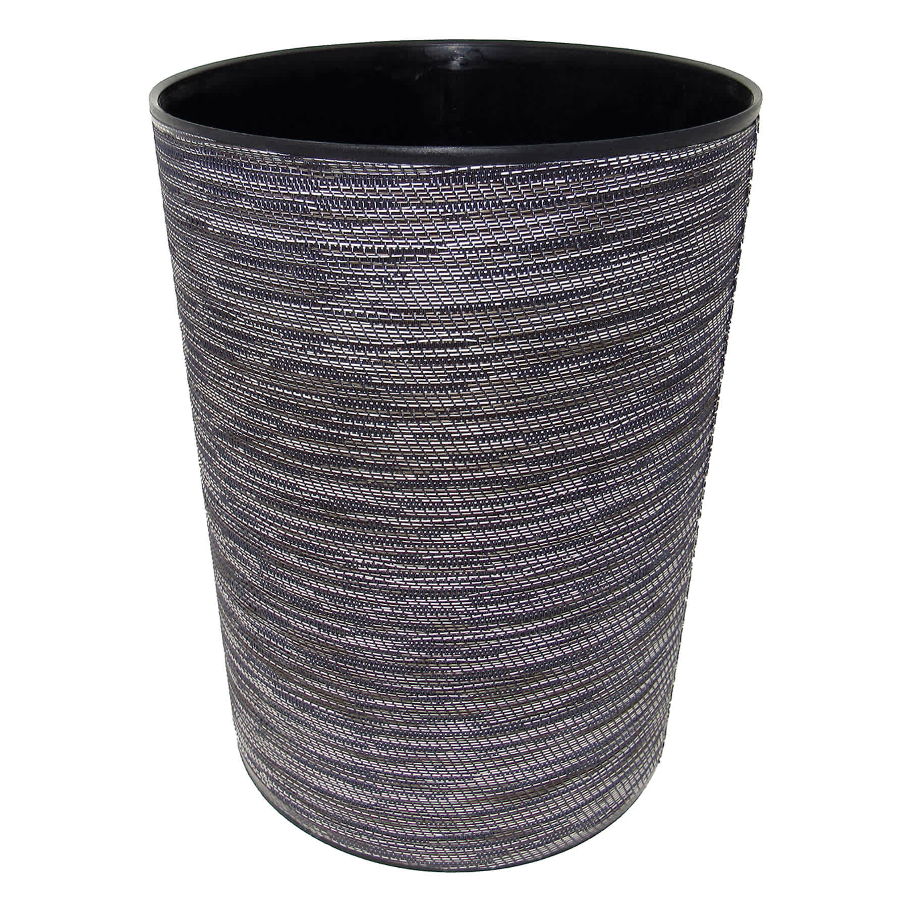 Deco Dark Blue & Gold Wastebasket, 18"