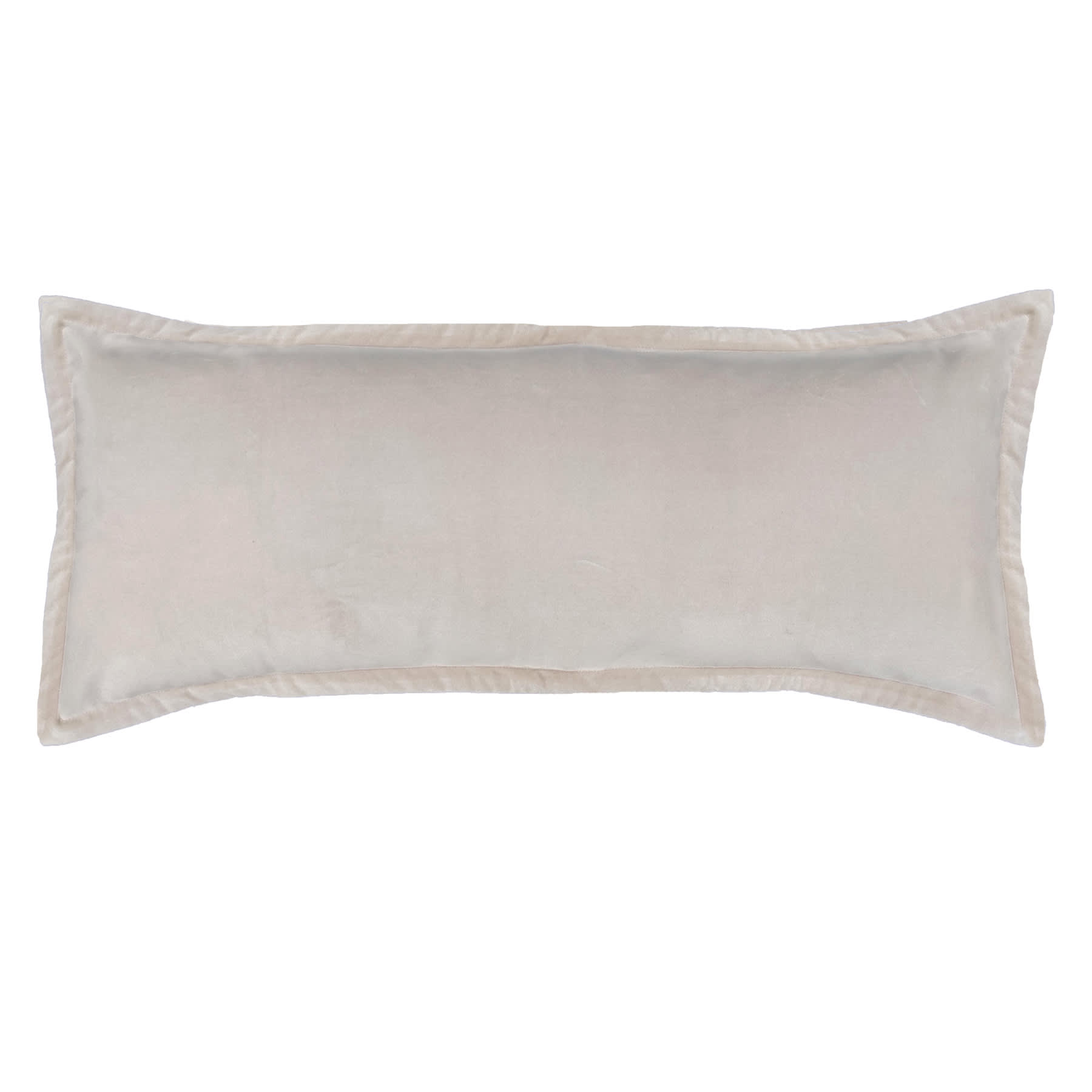 Providence Cream Cotton Velvet Throw Pillow, 14x36