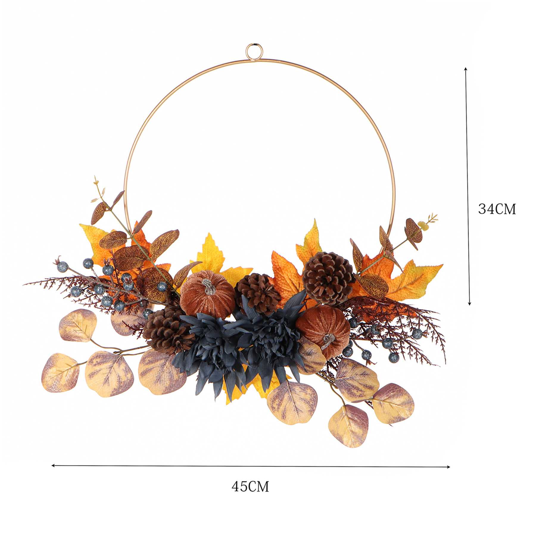 Fall Half Wreath, 20"