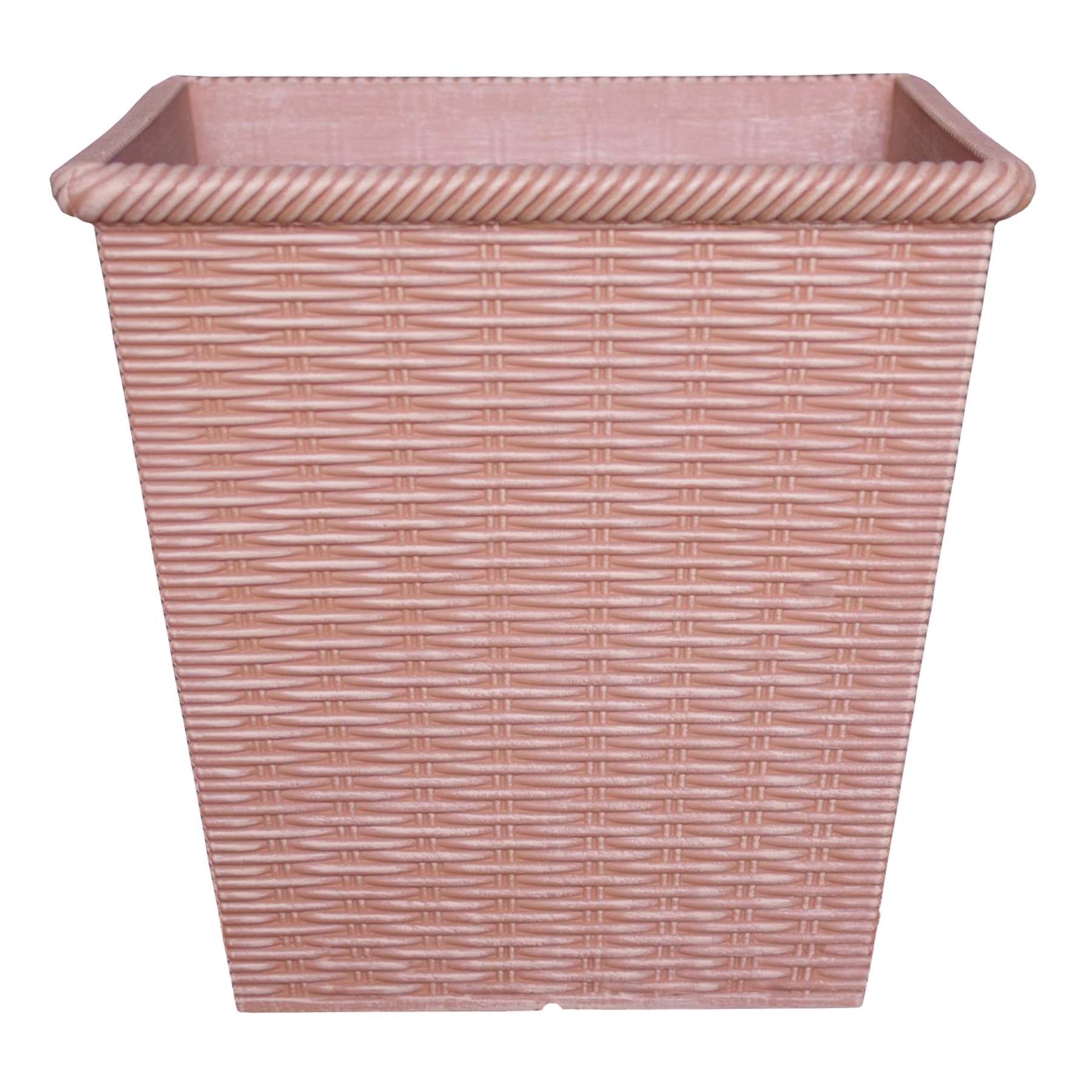 Honeybloom Terracotta Woven Square Outdoor Planter, Small