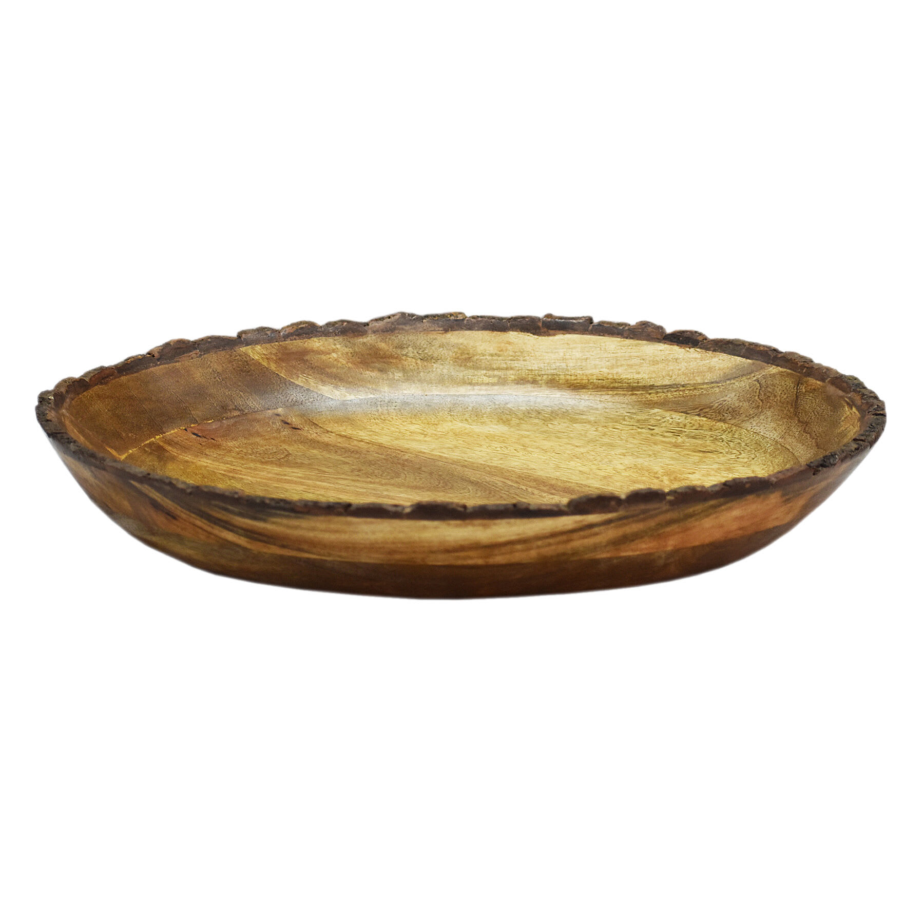 Bark Edge Wooden Platter, Large