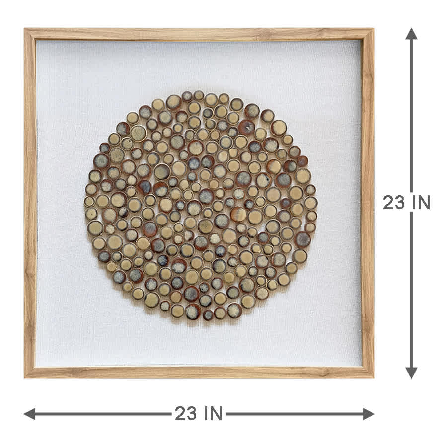 Ty Pennington Glass Framed Stones Wall Art, 23"