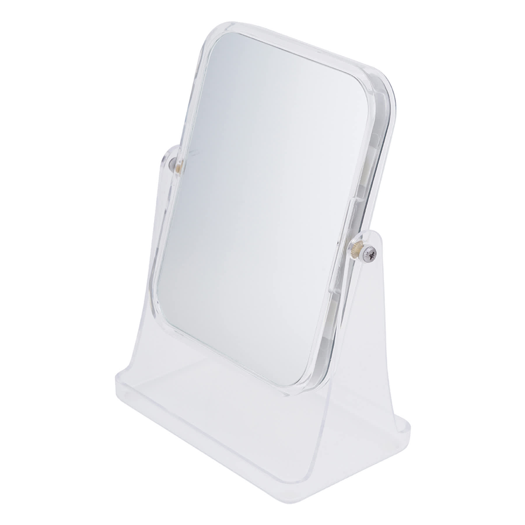 Clear Square 1X & 3X Table Mirror, 8.8"