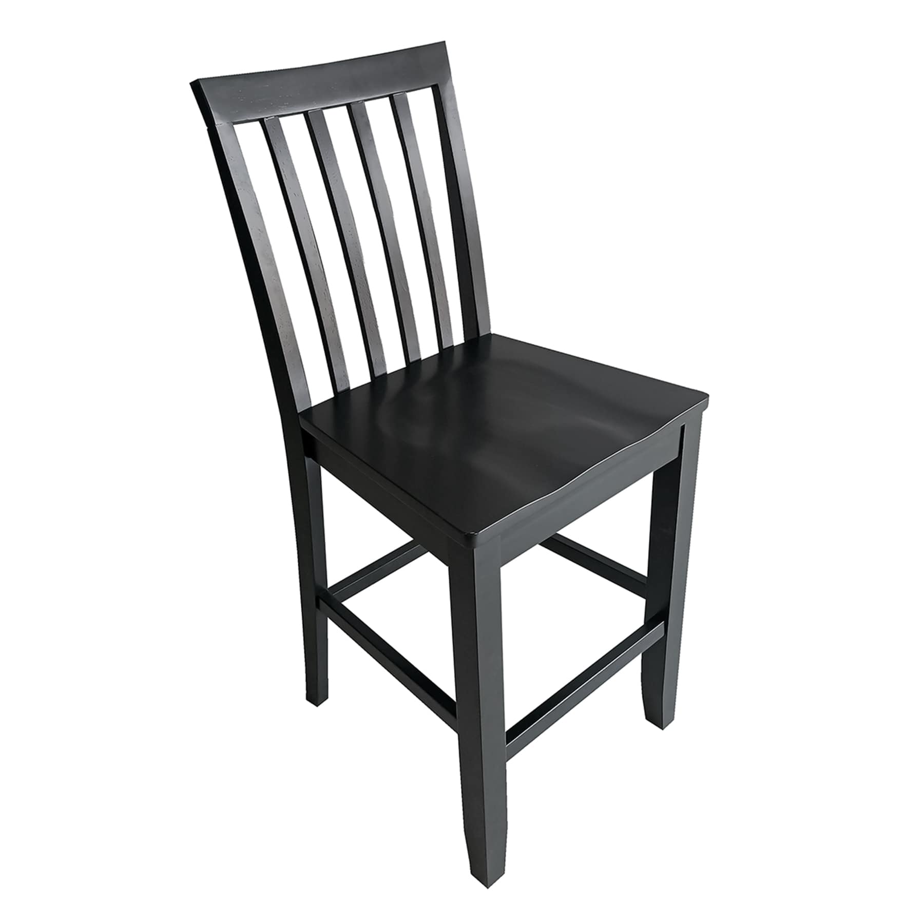 Azalea Wooden Counter Stool, Black