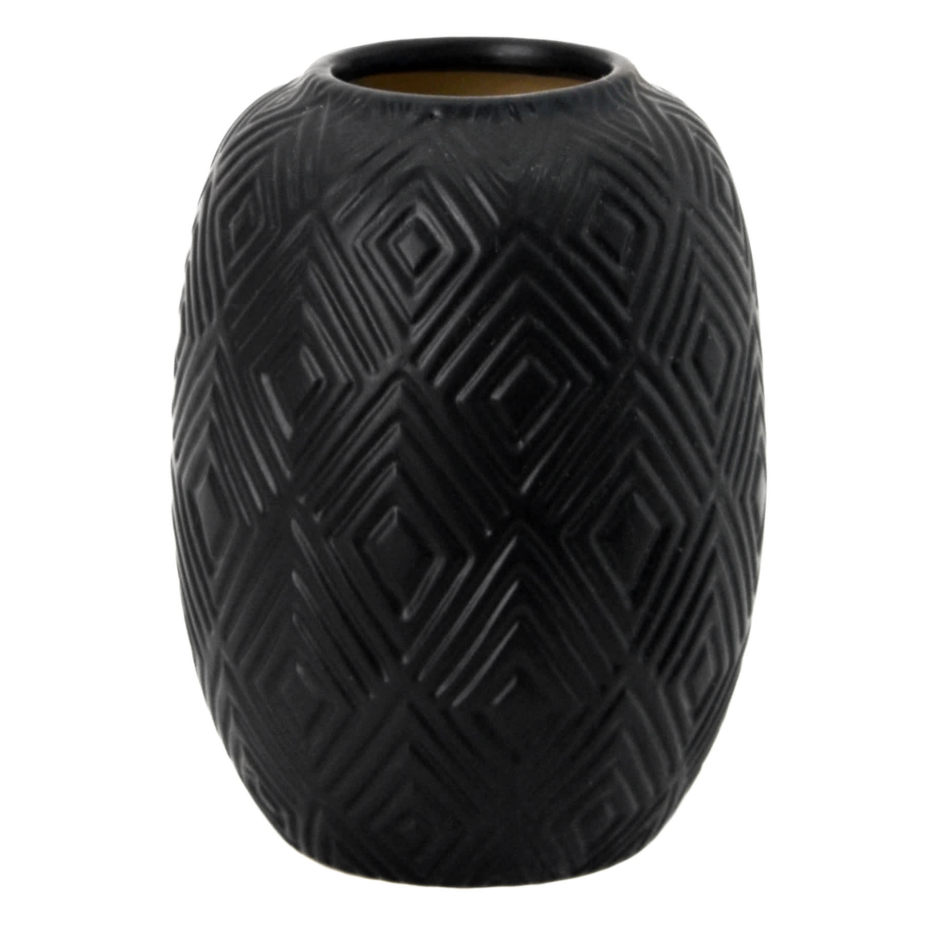 Found & Fable Eileen Black Ceramic Vase, 8"