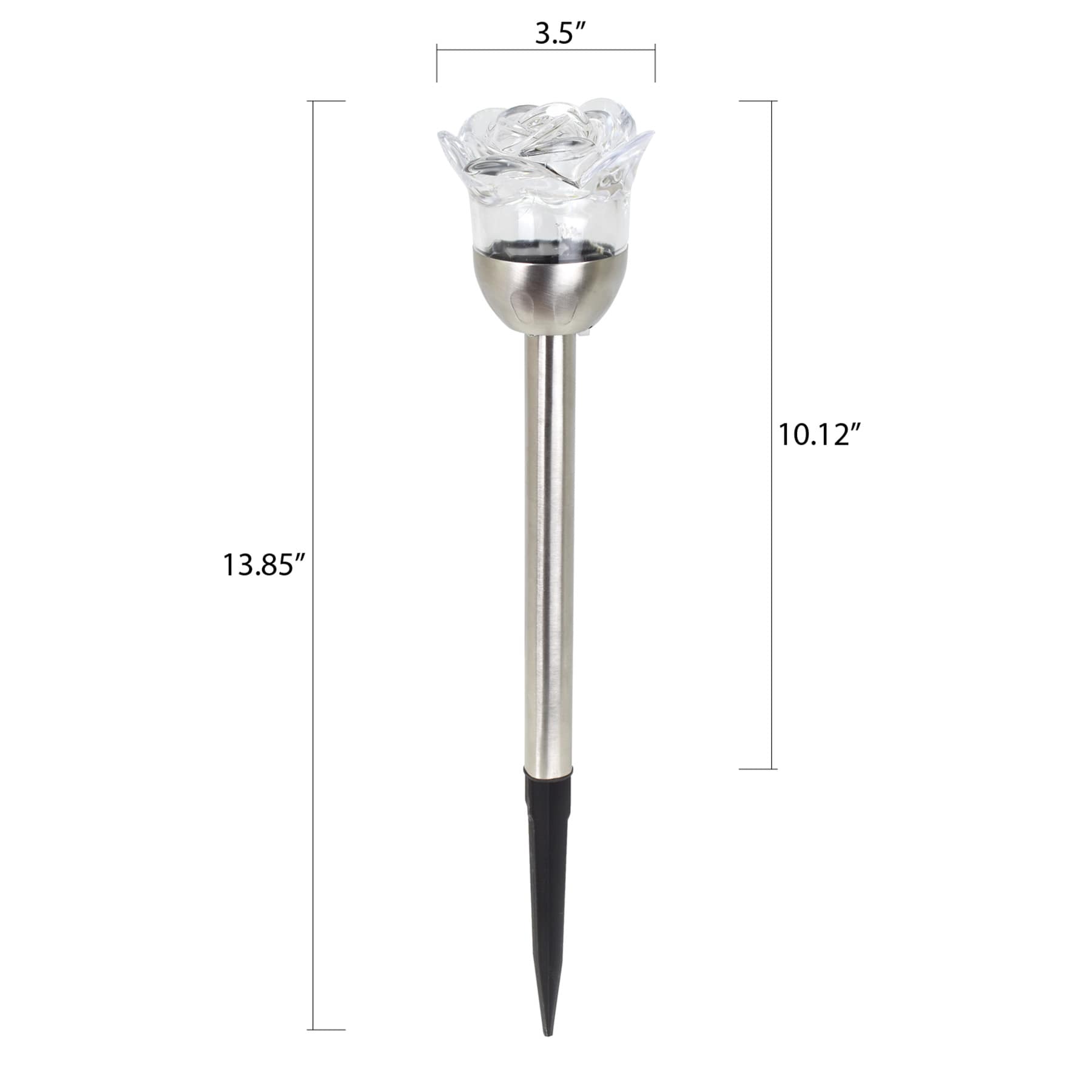 Solar Color Changing Rose Pathway Light