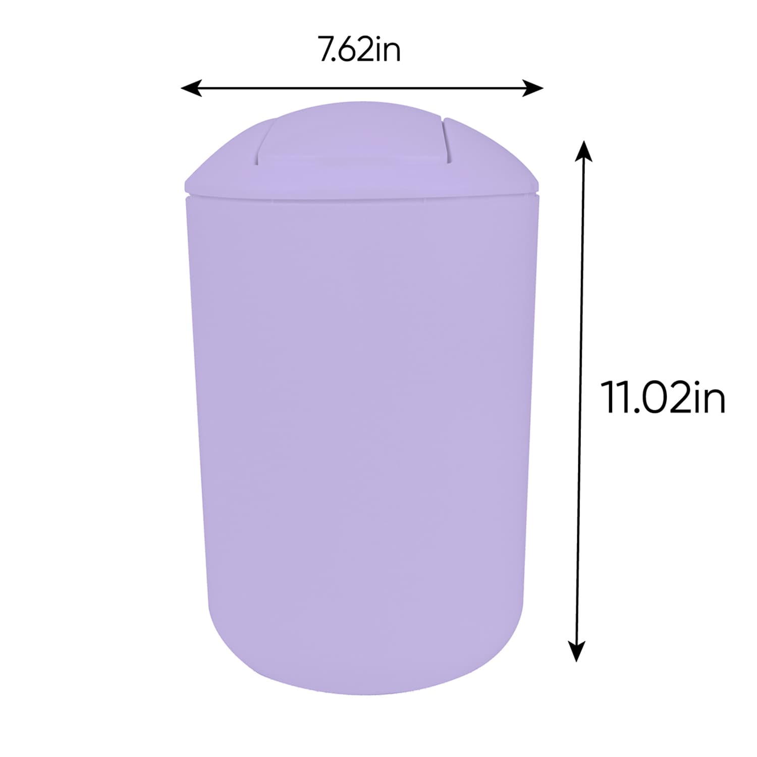 Tiny Dreamers Purple Plastic Trash Can, 6l