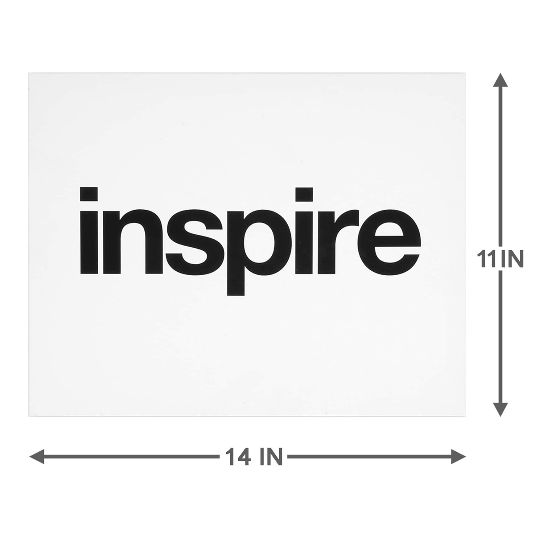 Inspire Canvas Wall Sign, 14x11