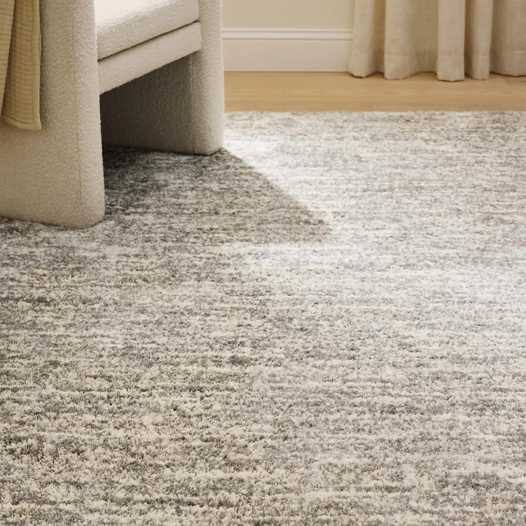 (A453) Crosby St. Raymond Grey Dense Ultra Soft Area Rug, 5x8
