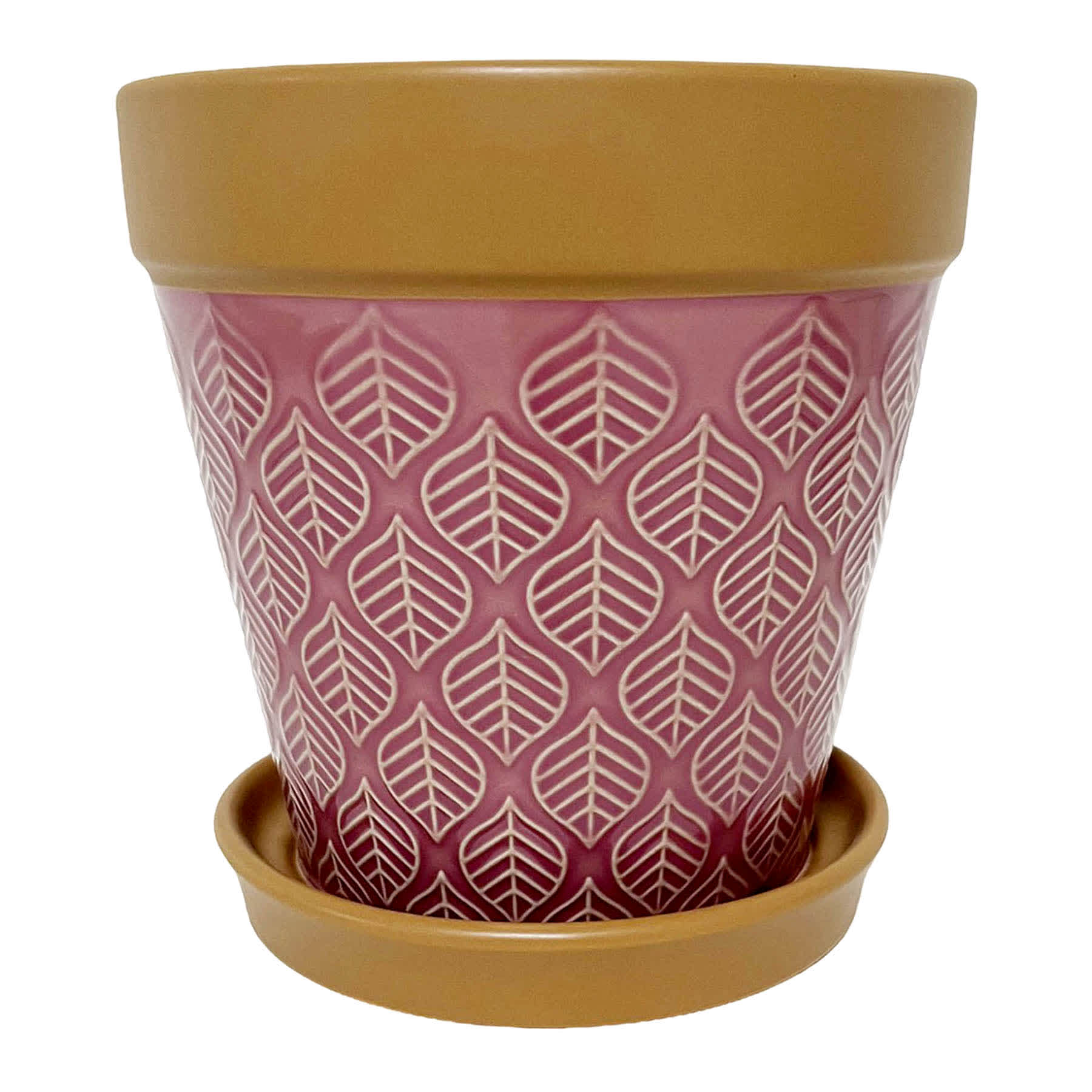 Indoor Sierra Planter Red with Saucer, 6"