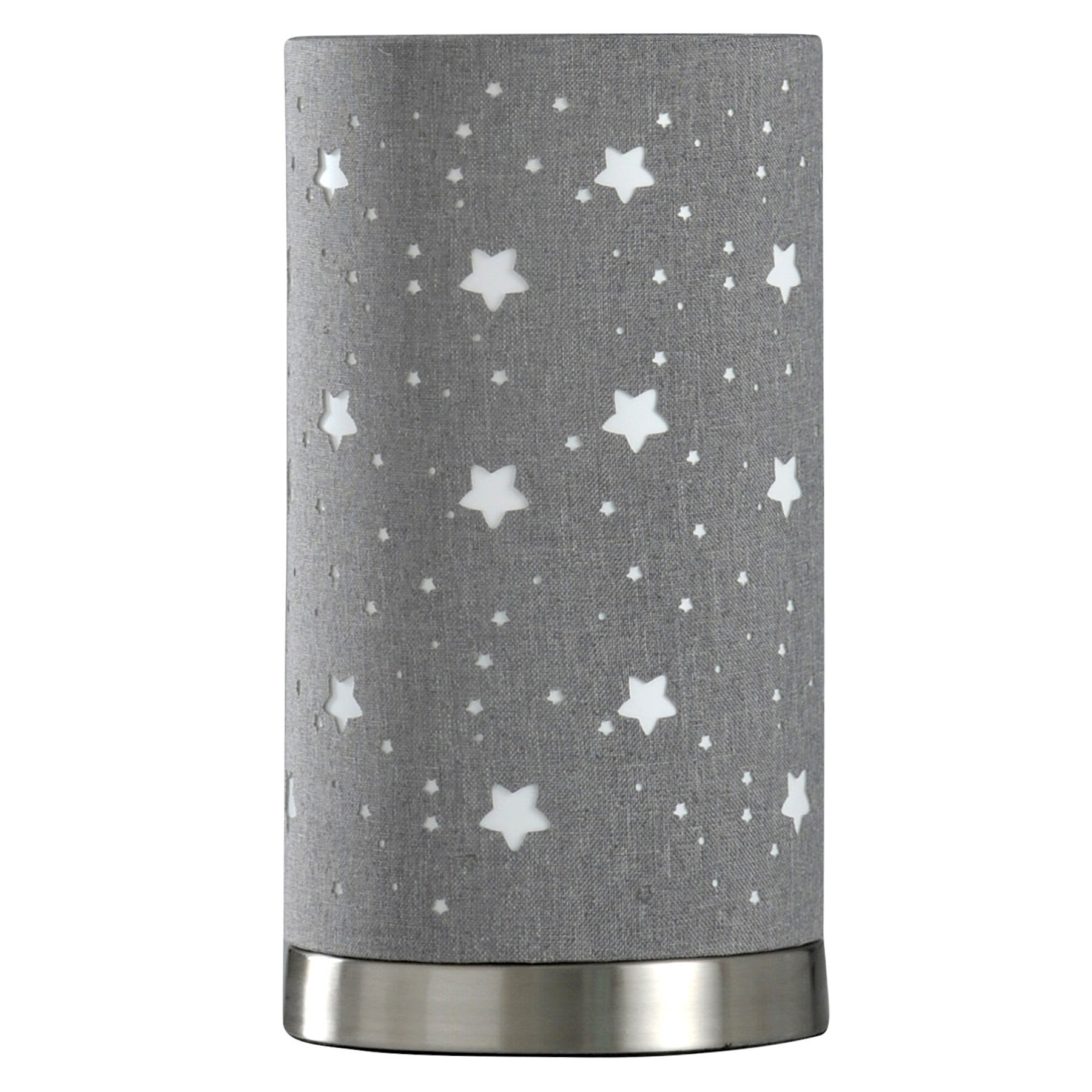 Grey Stars Fabric Uplight, 12"