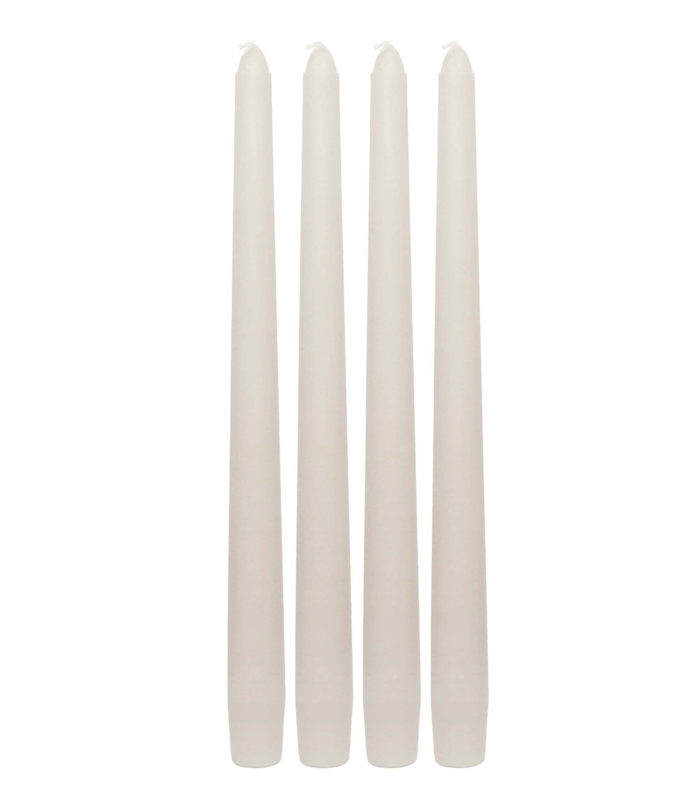Honeybloom 4-Pack Ivory Unscented Taper Candles, 10"