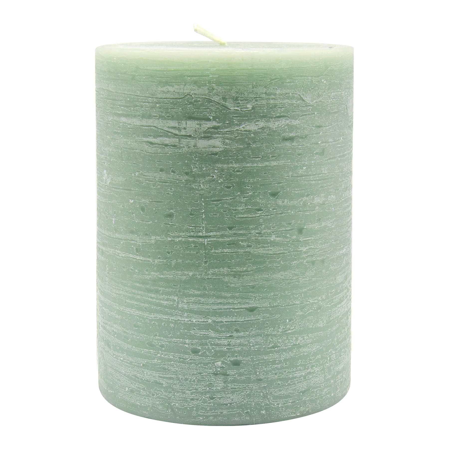 Green Unscented Pillar Candle, 3x4