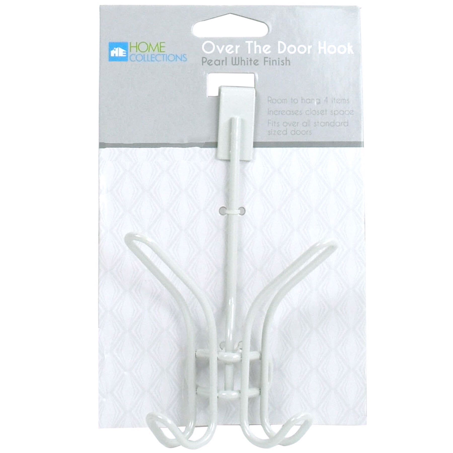 2-Hook Over the Door Hanger, White