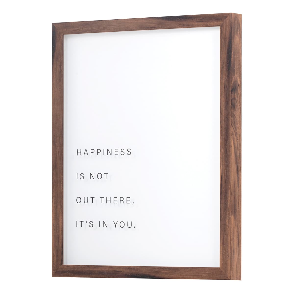 Crosby St. Glass Framed Happiness Is Not Out There It's In You Print Wall Art, 11x14