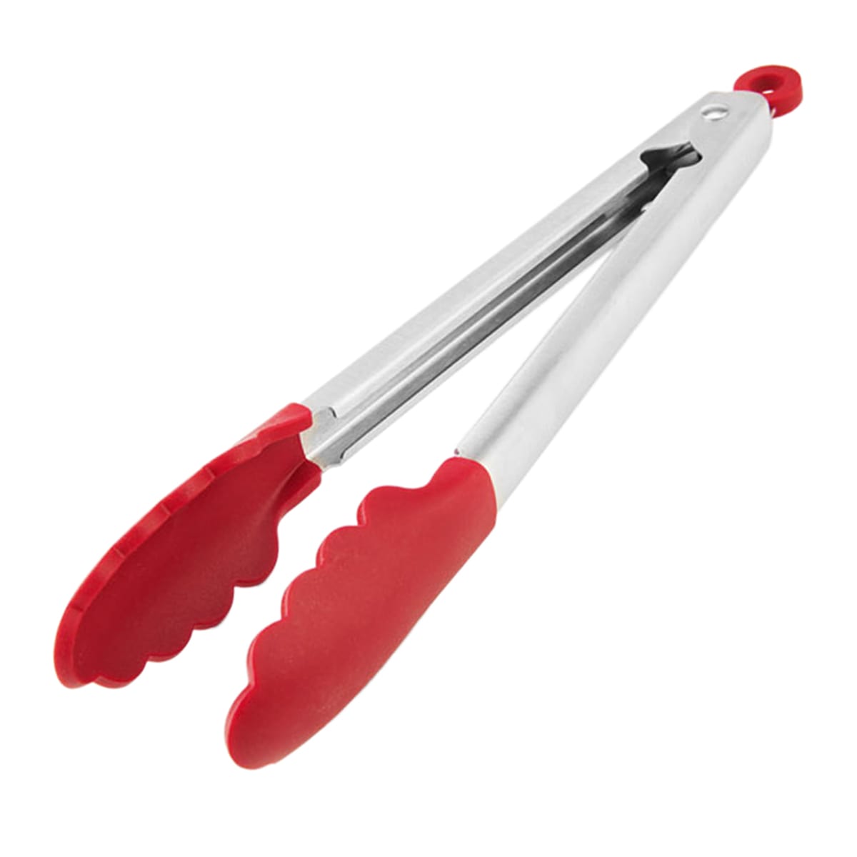 KitchenAid Gourmet Red Silicone Tipped Stainless Steel Tongs