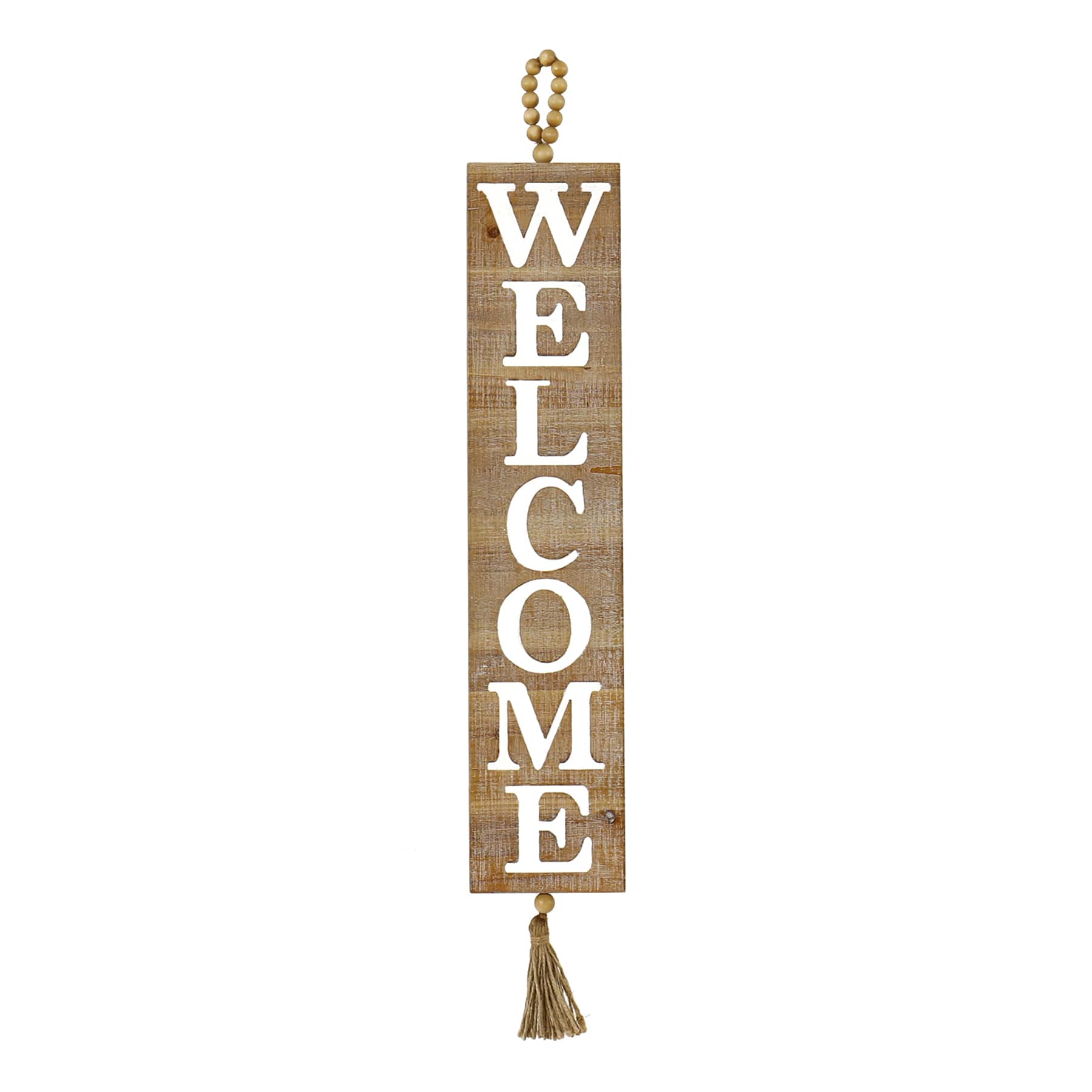 Honeybloom Welcome Beaded Wall Sign, 5x32