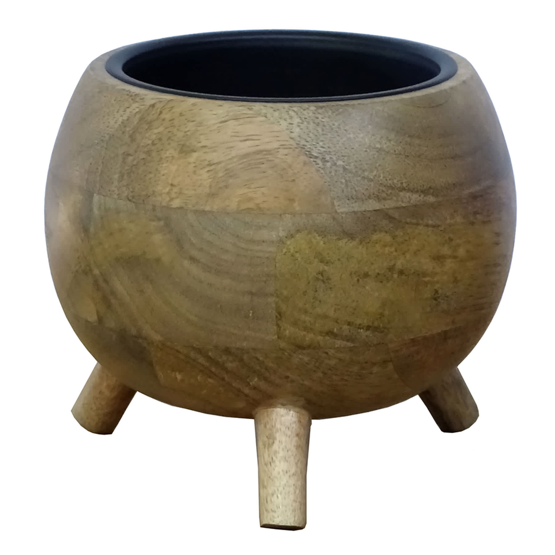Crosby St. Round Wood Candle Holder, 4"