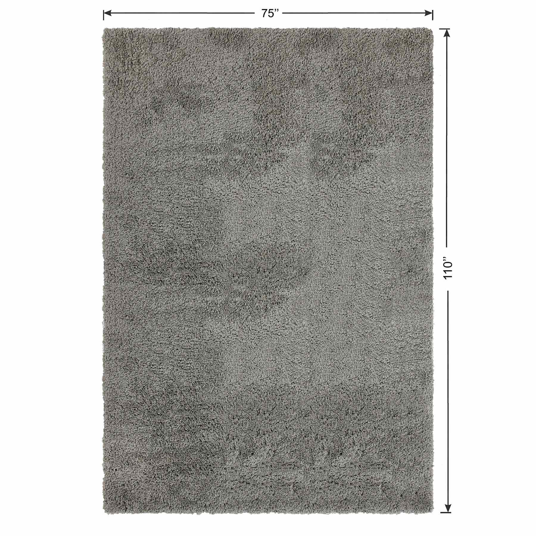 (C193) Kodiak Grey Shag Area Rug, 6x9