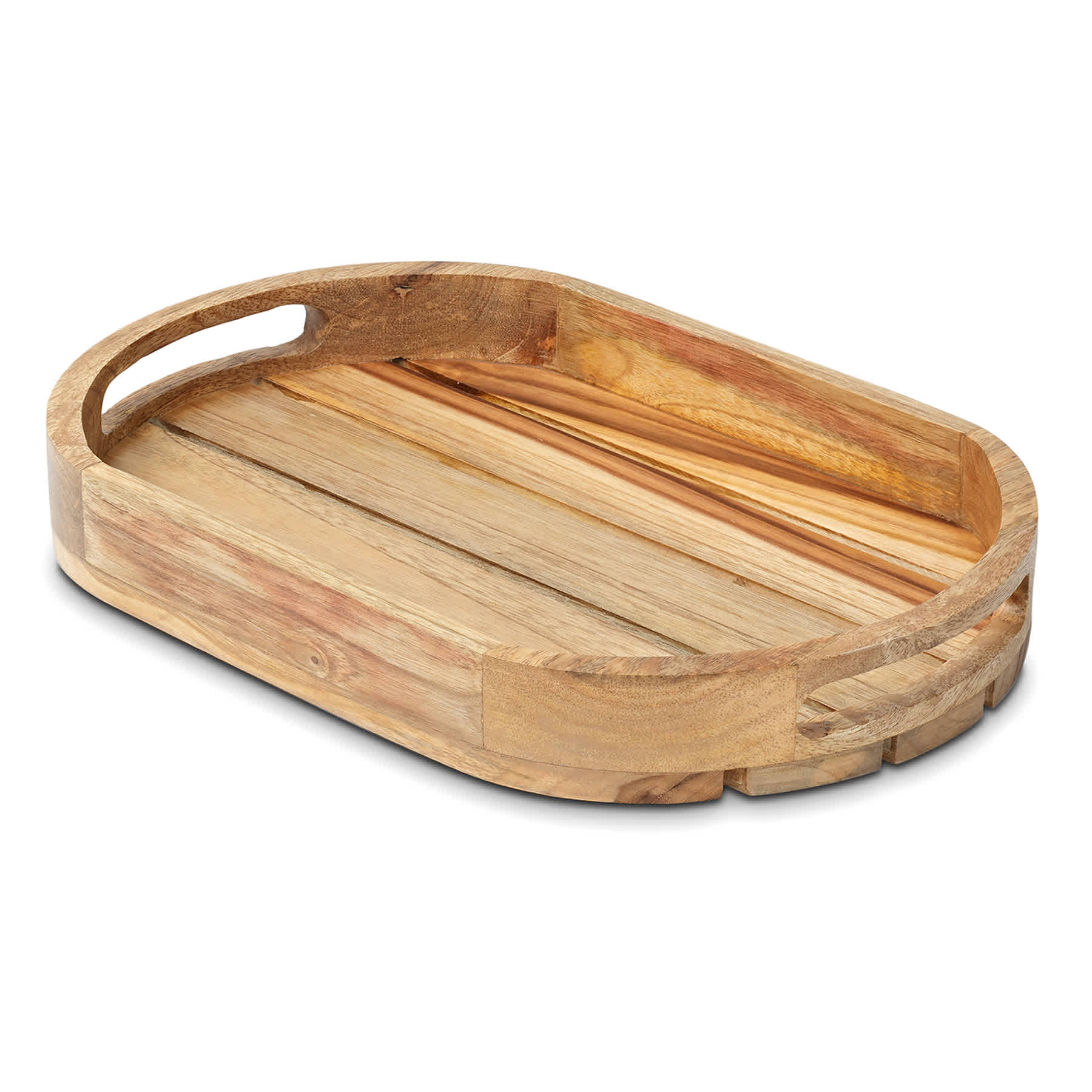 Oval Wood Decorative Tray, 12x8