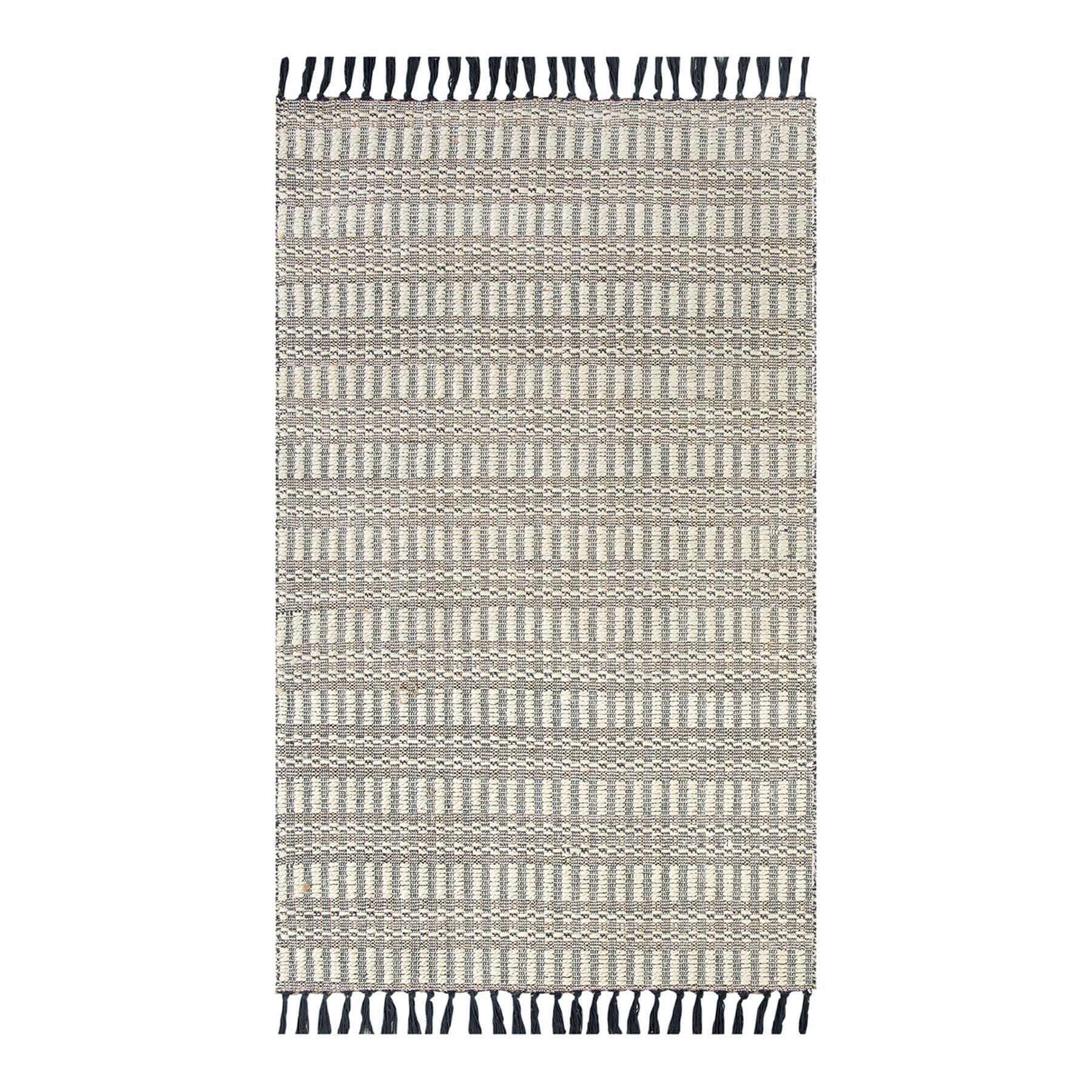 (B723) Crosby St. Lorre Neutral Flatweave Accent Rug, 3x5