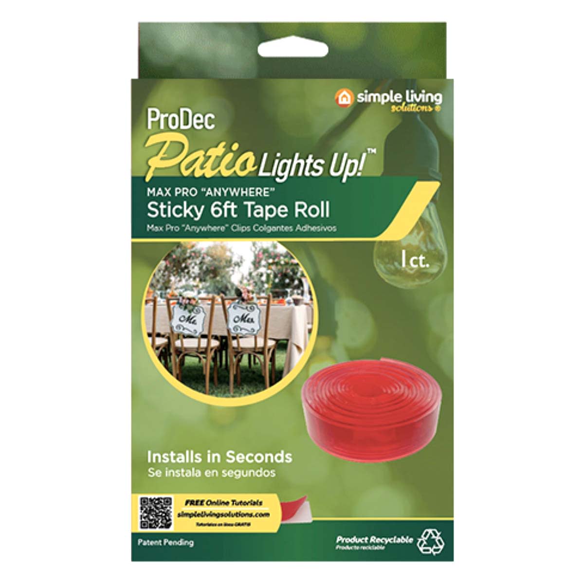 Max Pro Sticky Tape Roll, 6'
