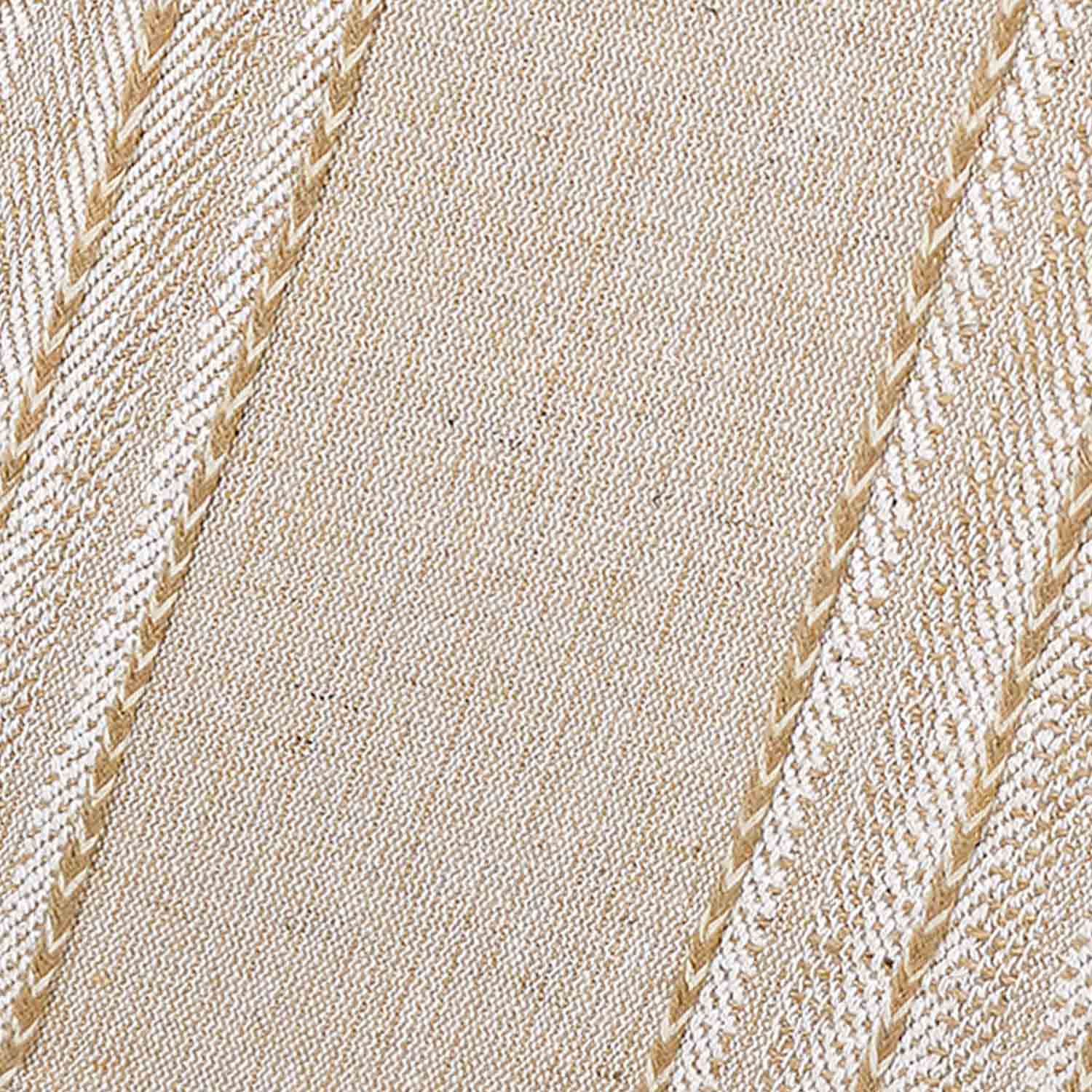Natural Woven Jute Table Runner with Stripes, 72x14