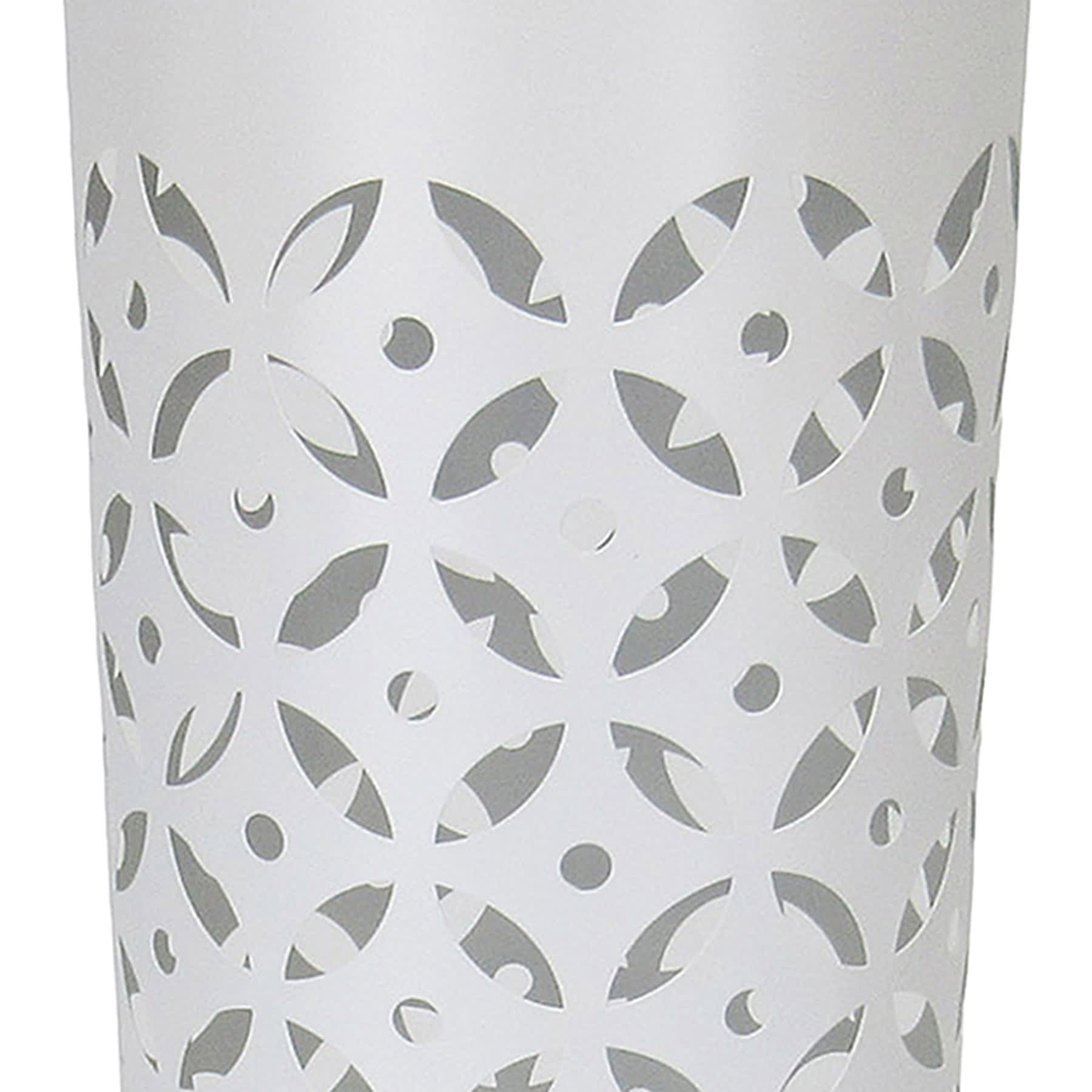 Crosby St. White Metal Outdoor Solar Lantern, 24"