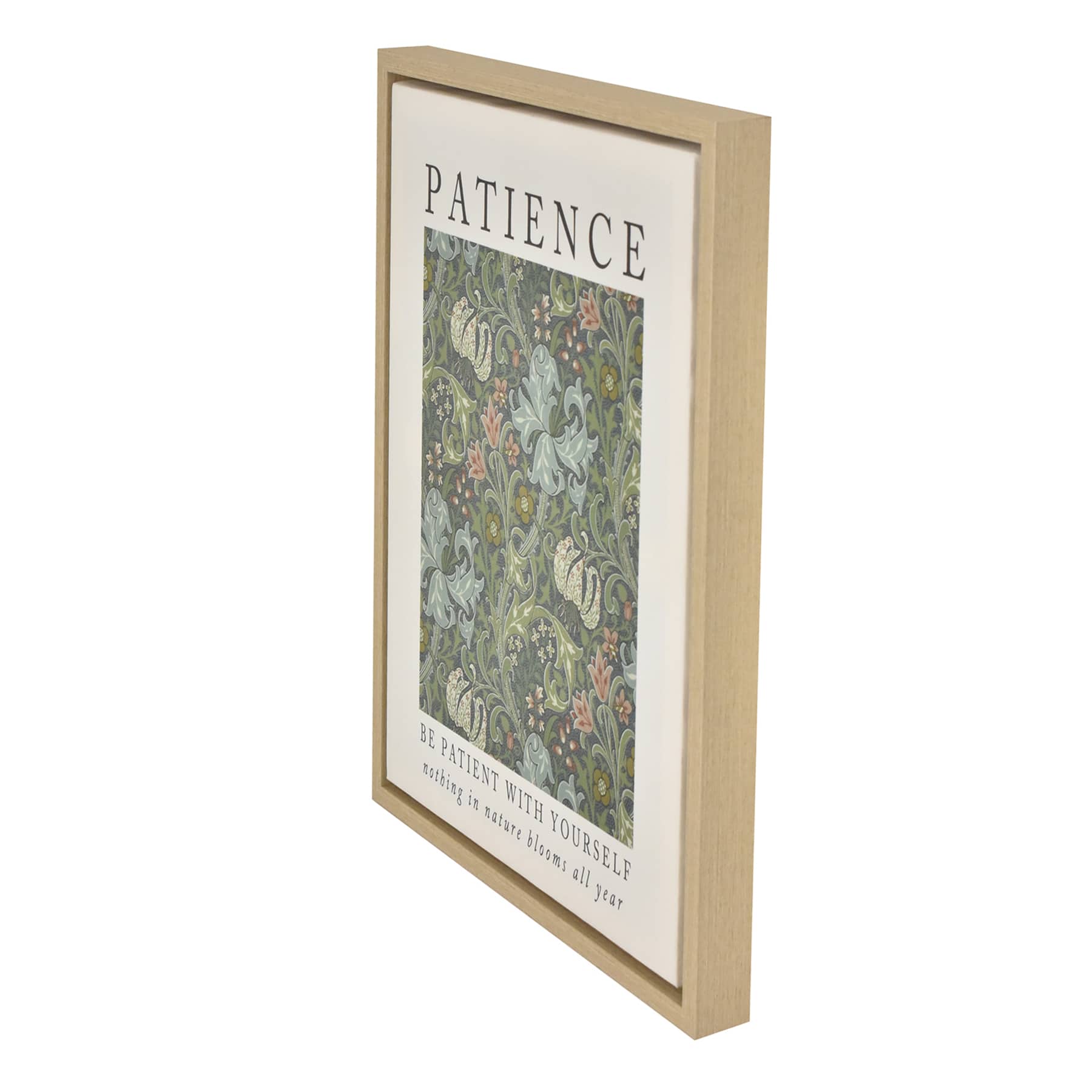 Framed Patience Botanical Canvas Wall Art, 13x15
