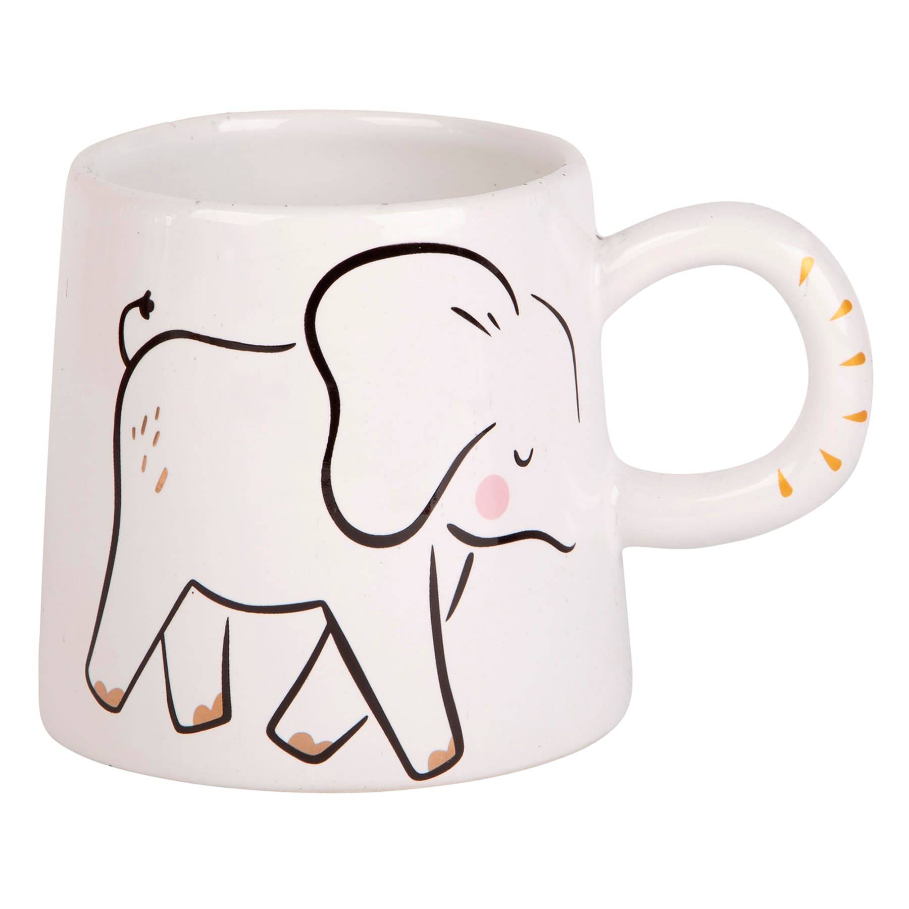 White Elephant Handle Mug, 14oz