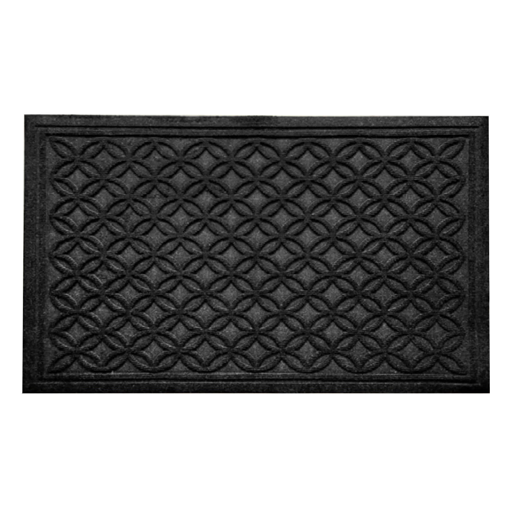 Charcoal Textured Rubber Doormat, 24x36