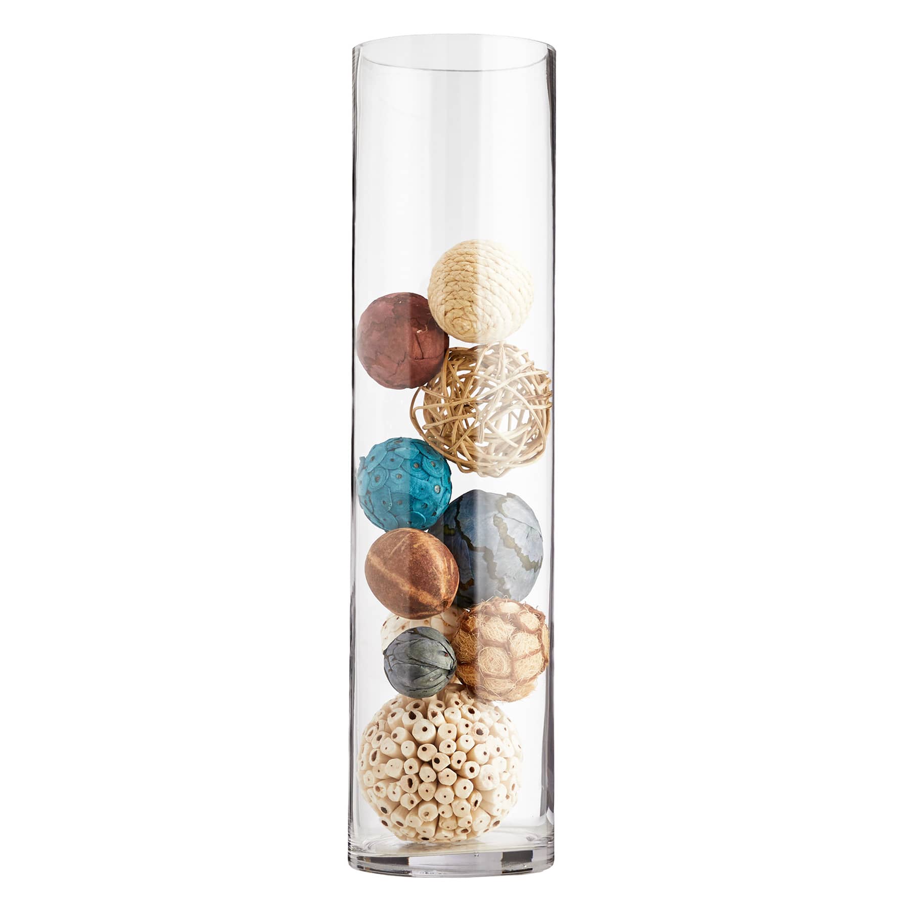 Clear Glass Cylinder Vase, 20"