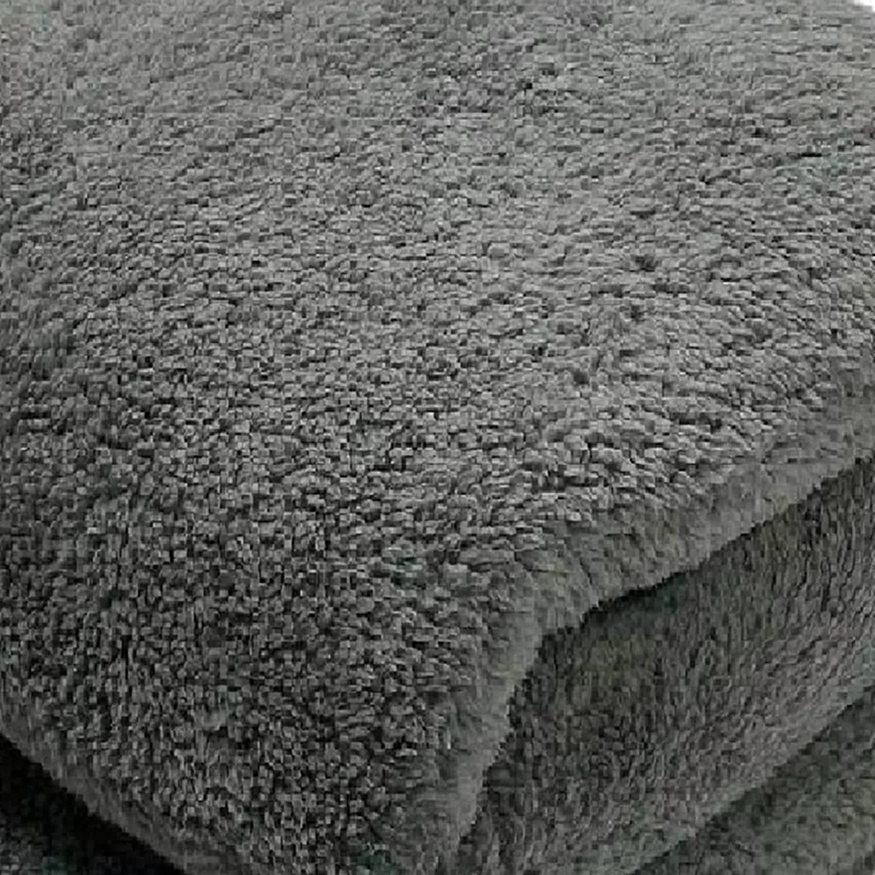 Dark Grey Sherpa Bed Blanket, Full/Queen