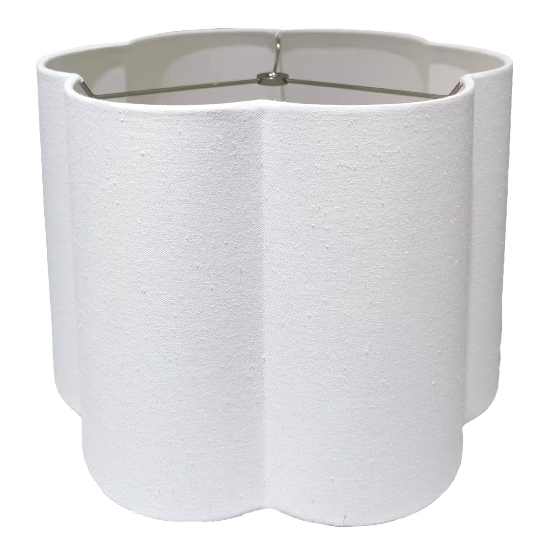 Providence White Scalloped Tapered Drum Medium Table Lamp Shade, 14x16x11