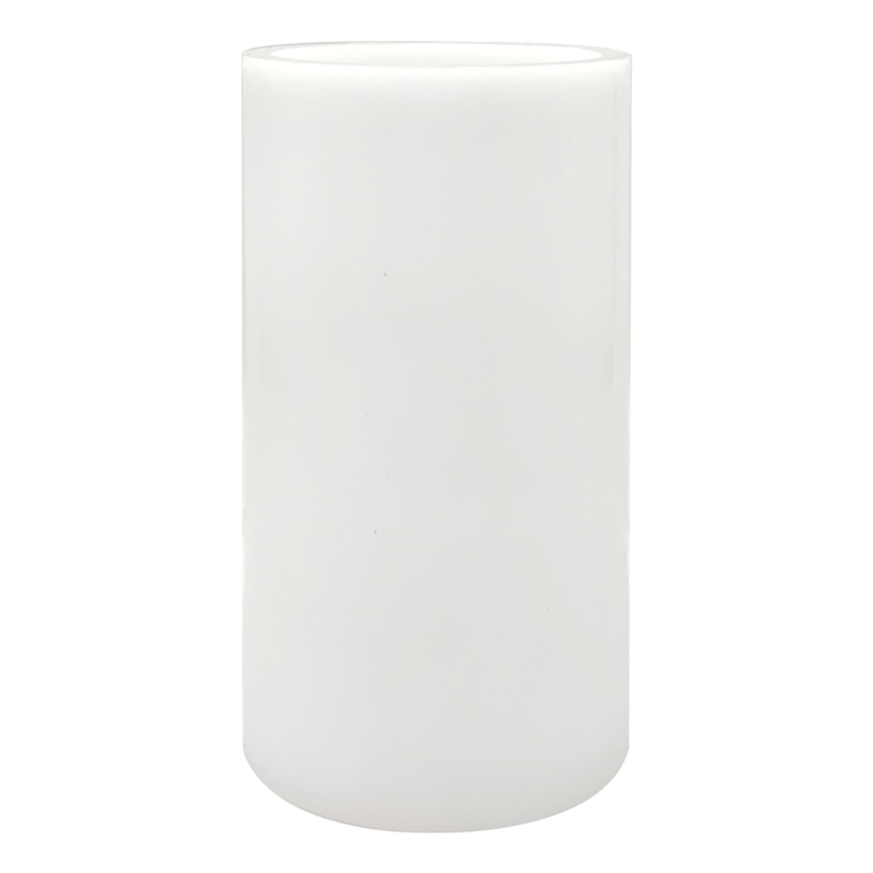 White Wax LED Flameless Pillar Candle, 4x8