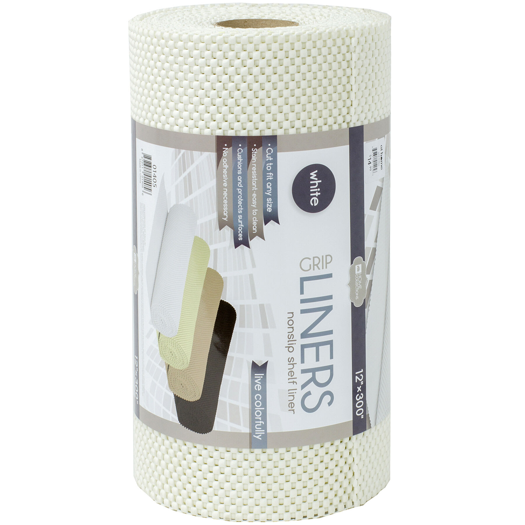 Grip Liners White Non-Slip Shelf Liner, 12x300