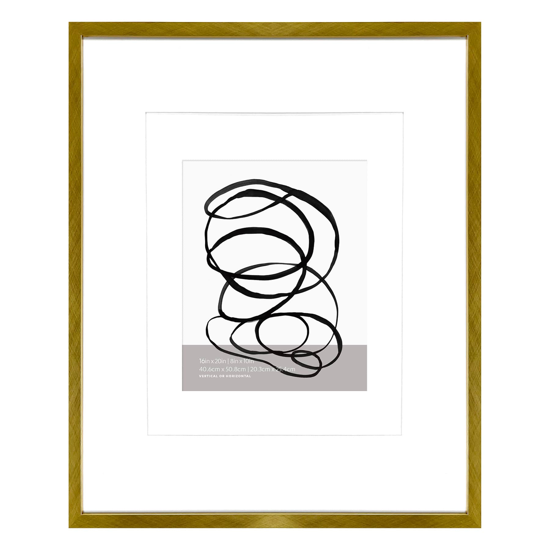Gold Double Mat Wall Frame, 16x20
