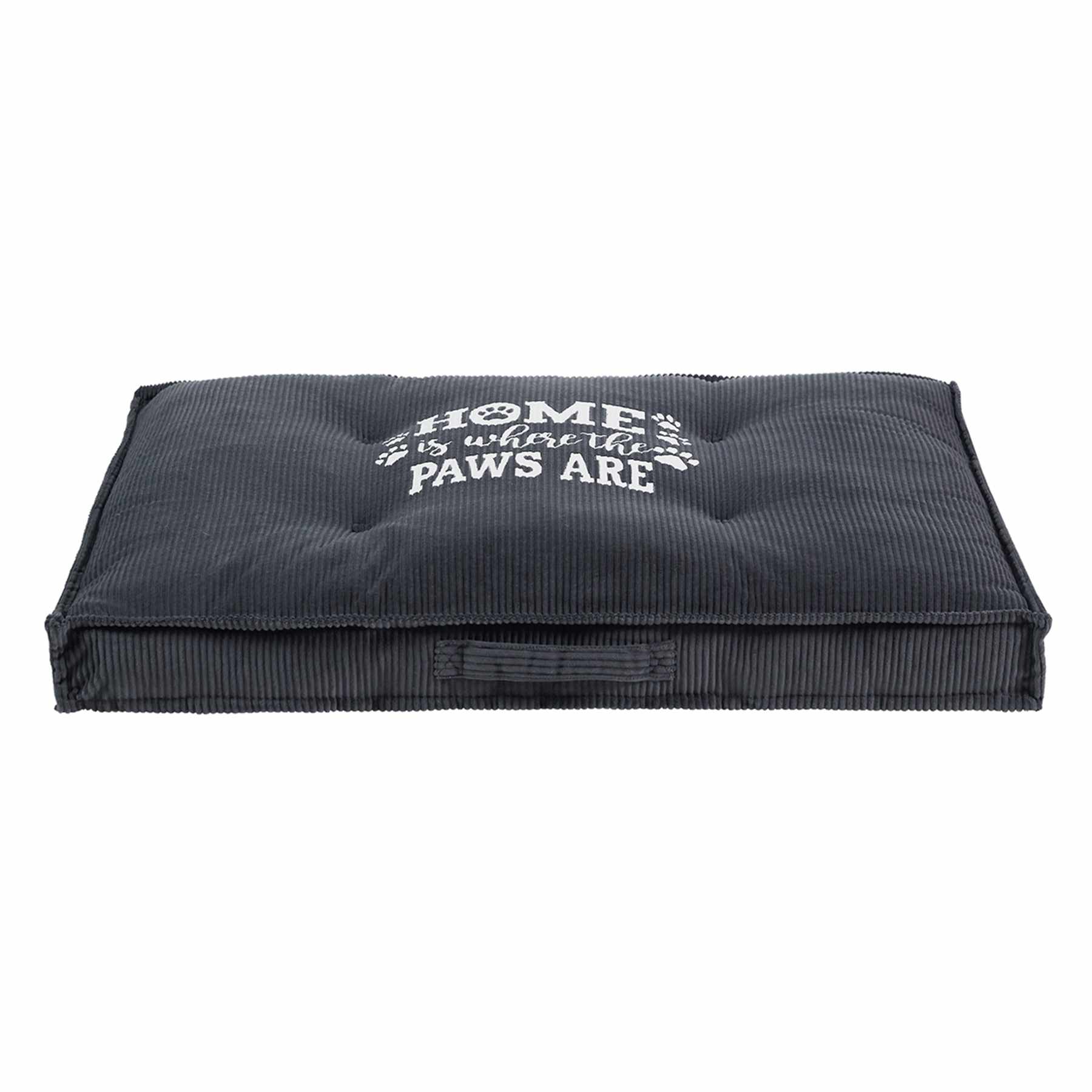 Grey Corduroy Home Is Where the Paws Are Pet Napper, 27x36
