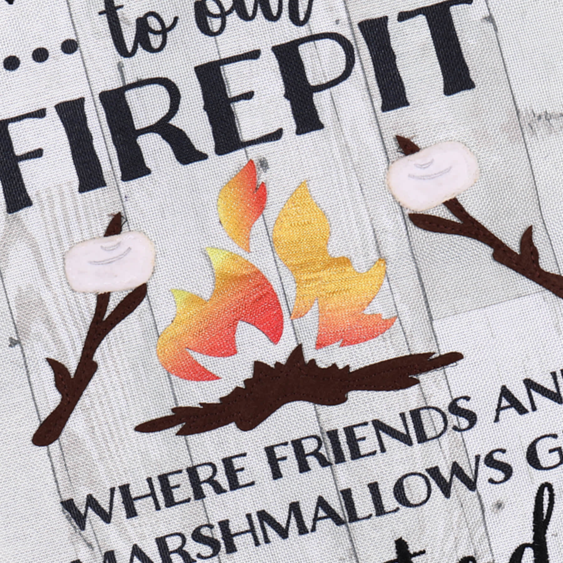 Welcome to our Firepit Garden Flag, 18"