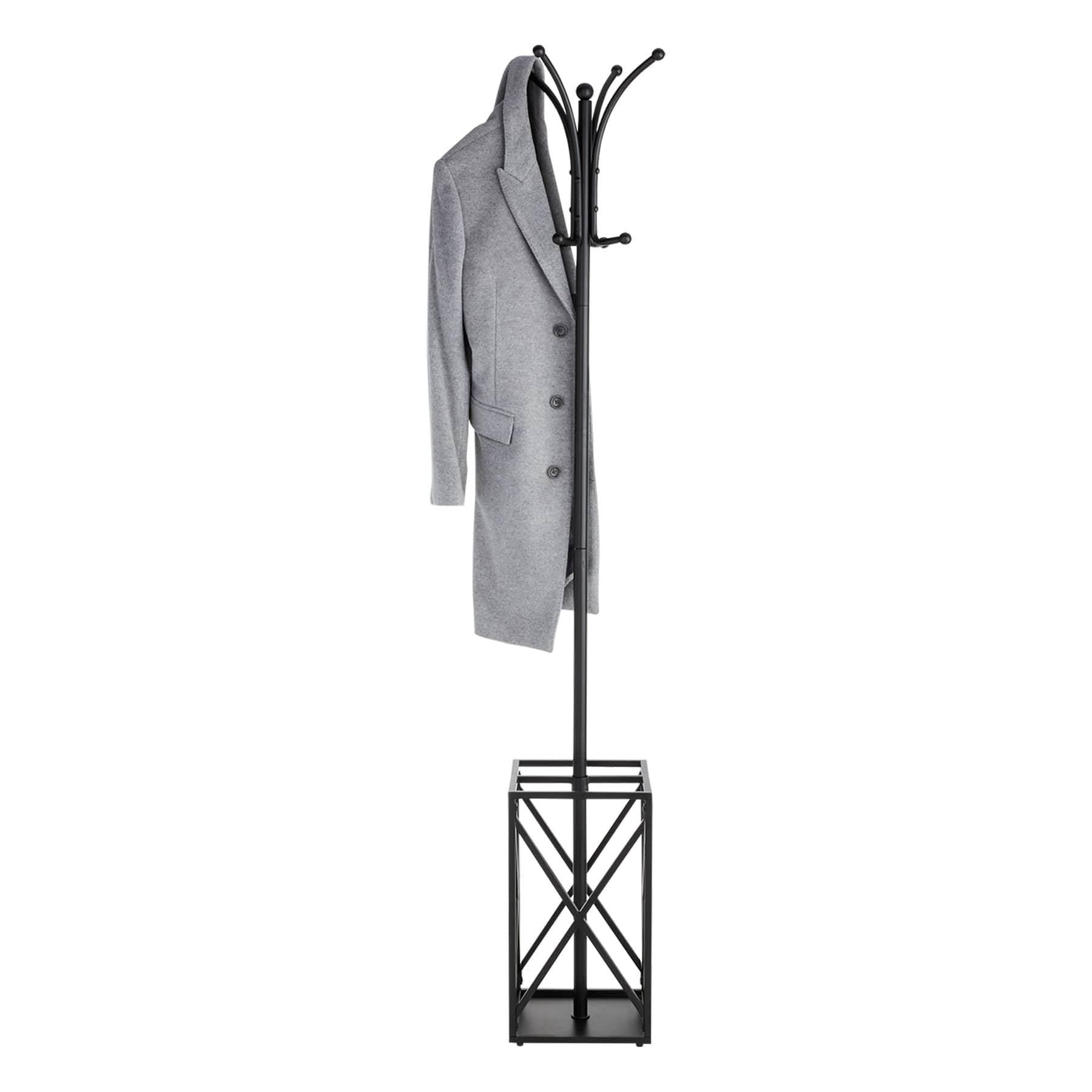 X-Base Metal Coat Rack, Black