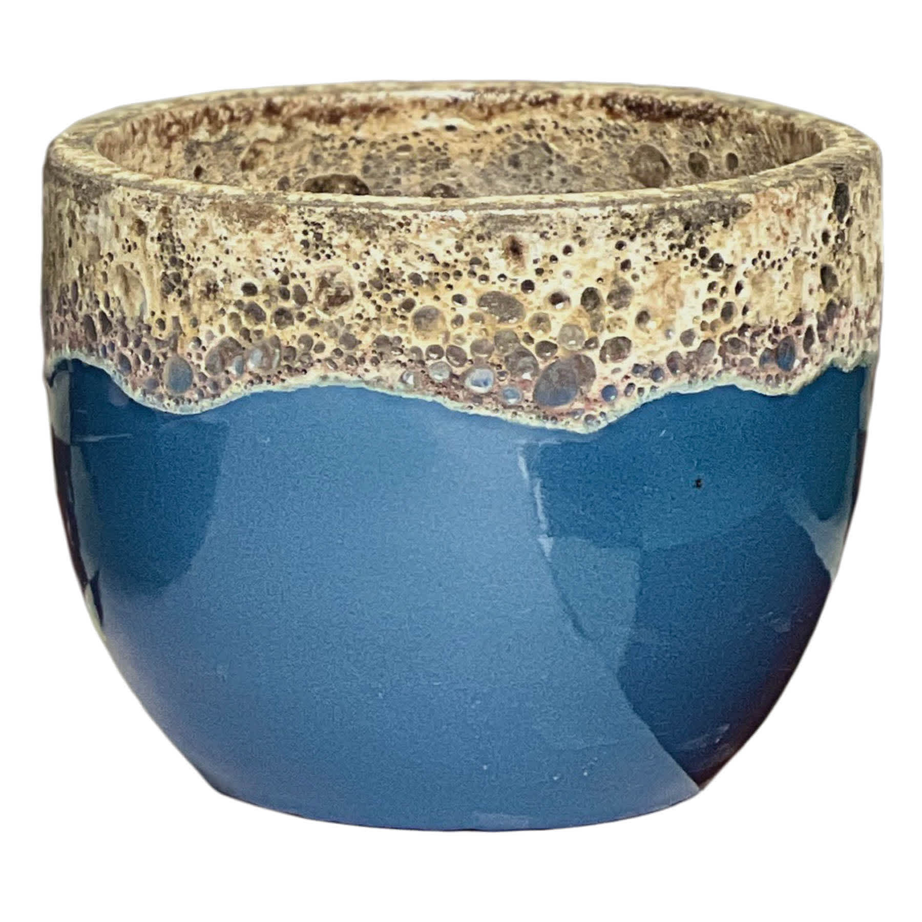 Blue Kalia Ceramic Outdoor Planter, Small